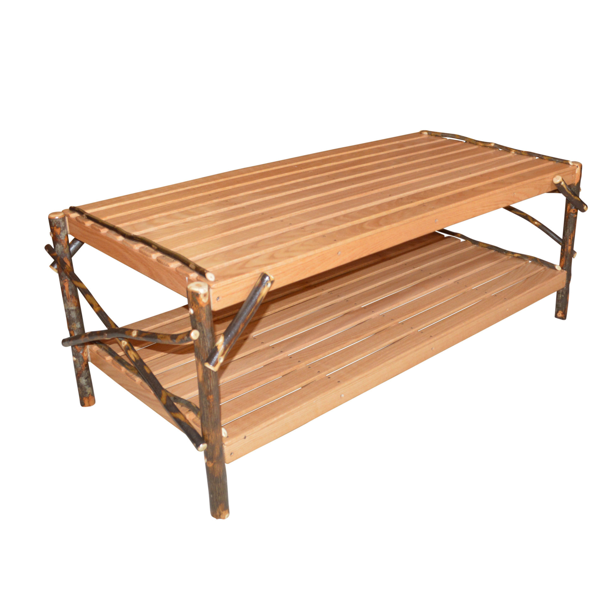 Keystone Amish Co. Rustic Coffee Table with Shelf