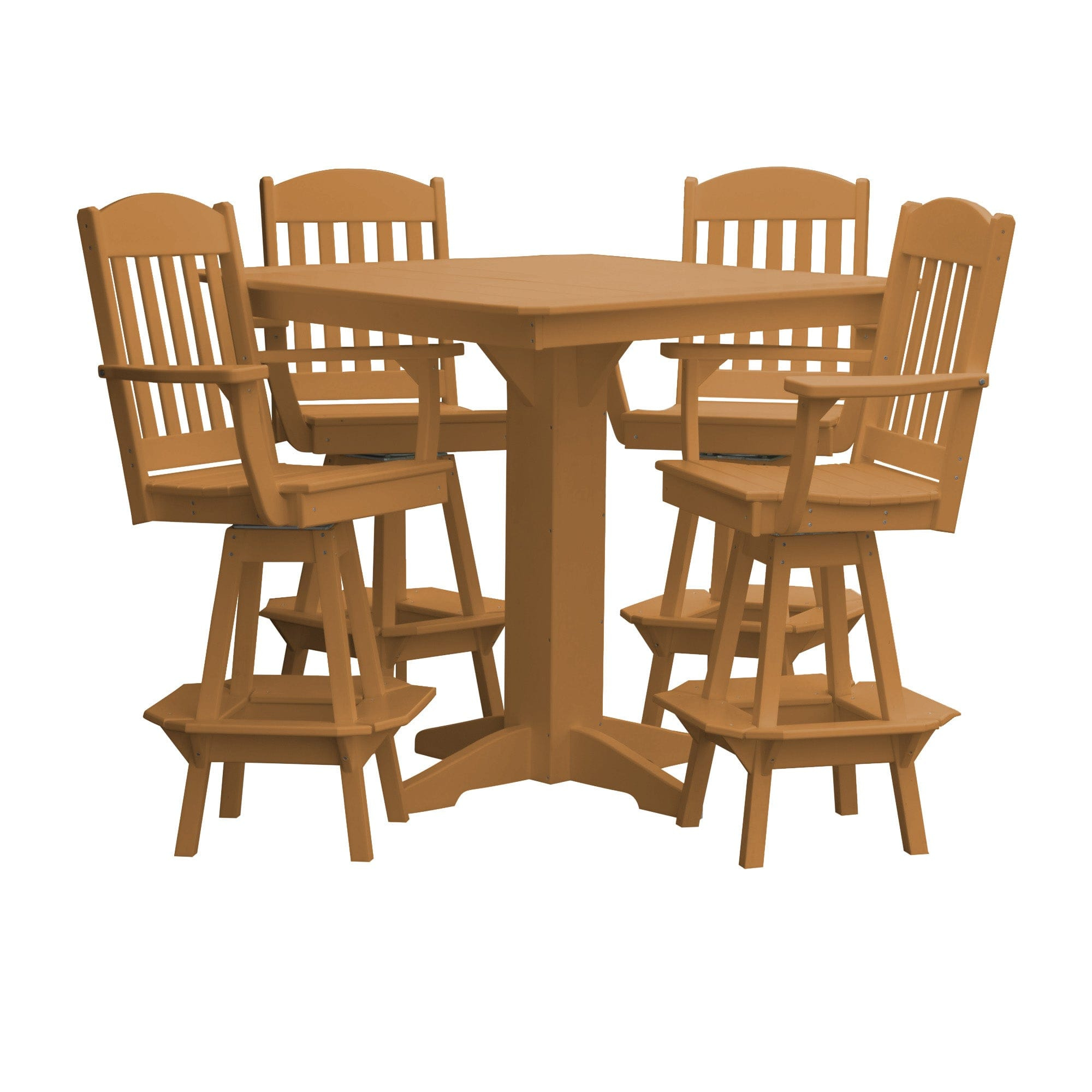 Keystone Amish Co. Classic 5-Piece Poly Bar Dining Set