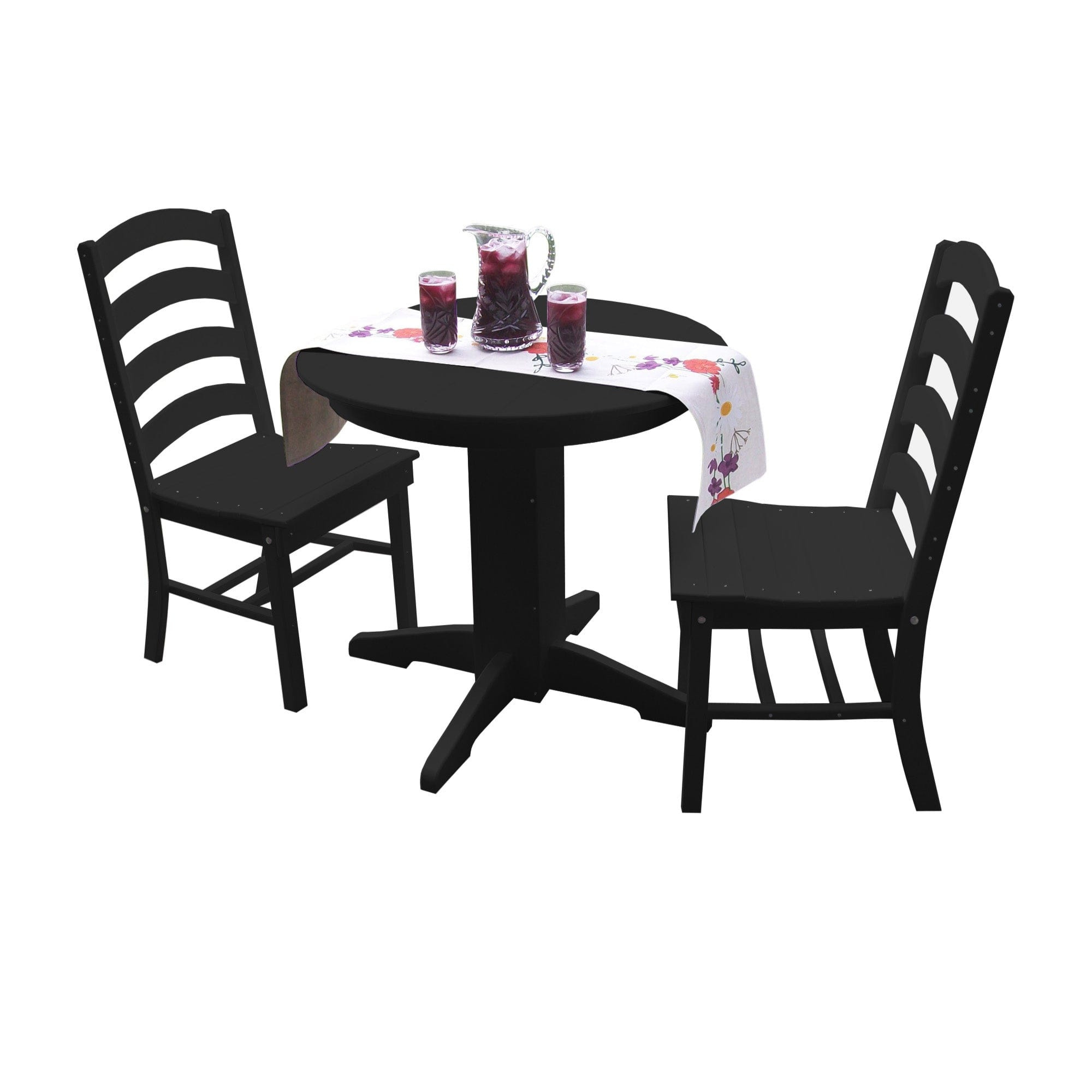 Keystone Amish Co. Josie 3-Piece Poly Outdoor Dining Set with Round Table