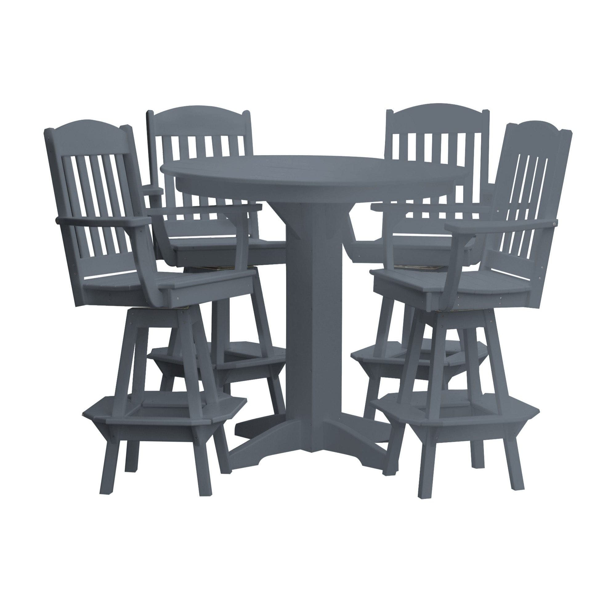Keystone Amish Co. Classic 5-Piece Poly Round Bar-Height Dining Set