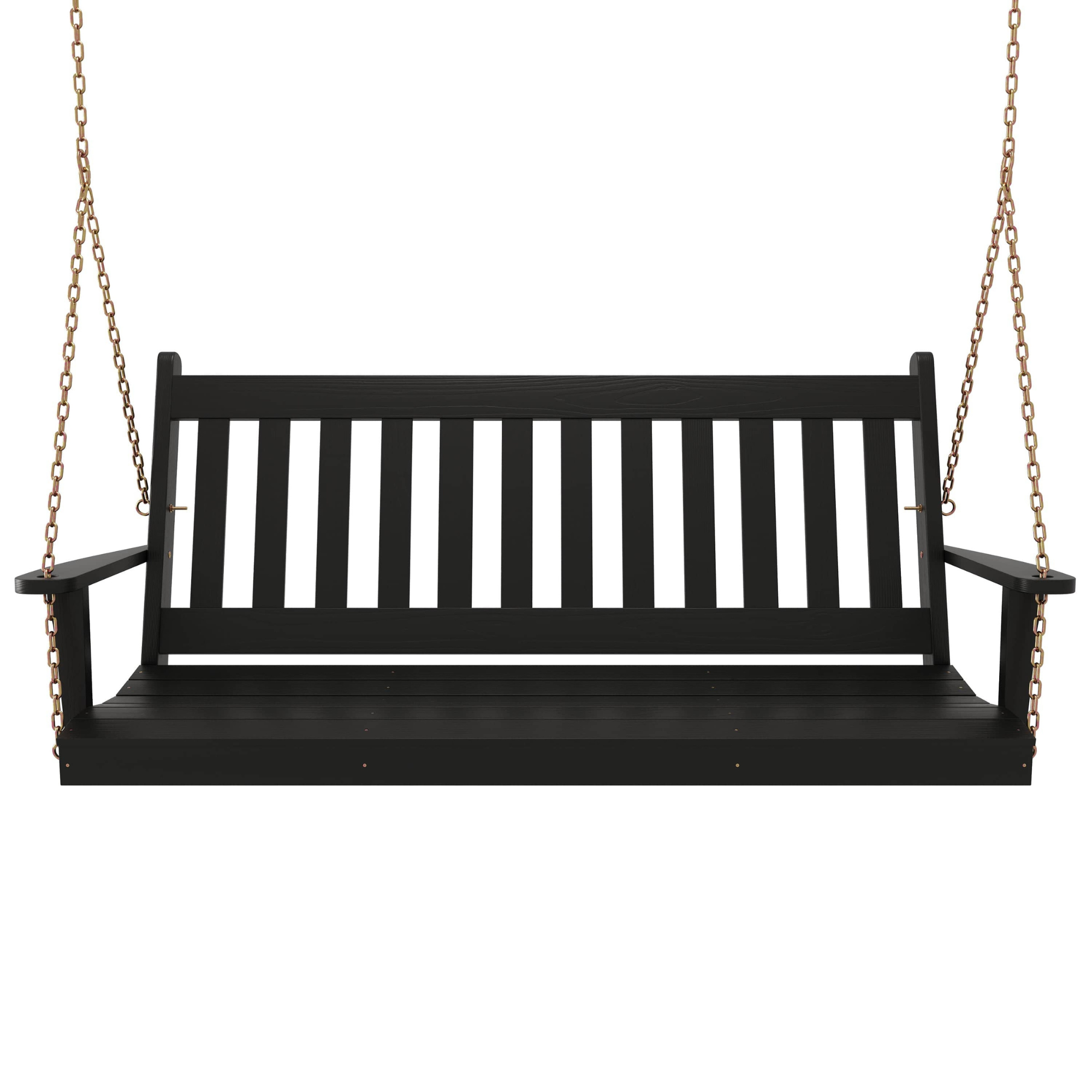 Keystone Amish Co. 4 Foot Franklin Porch Swing, Black