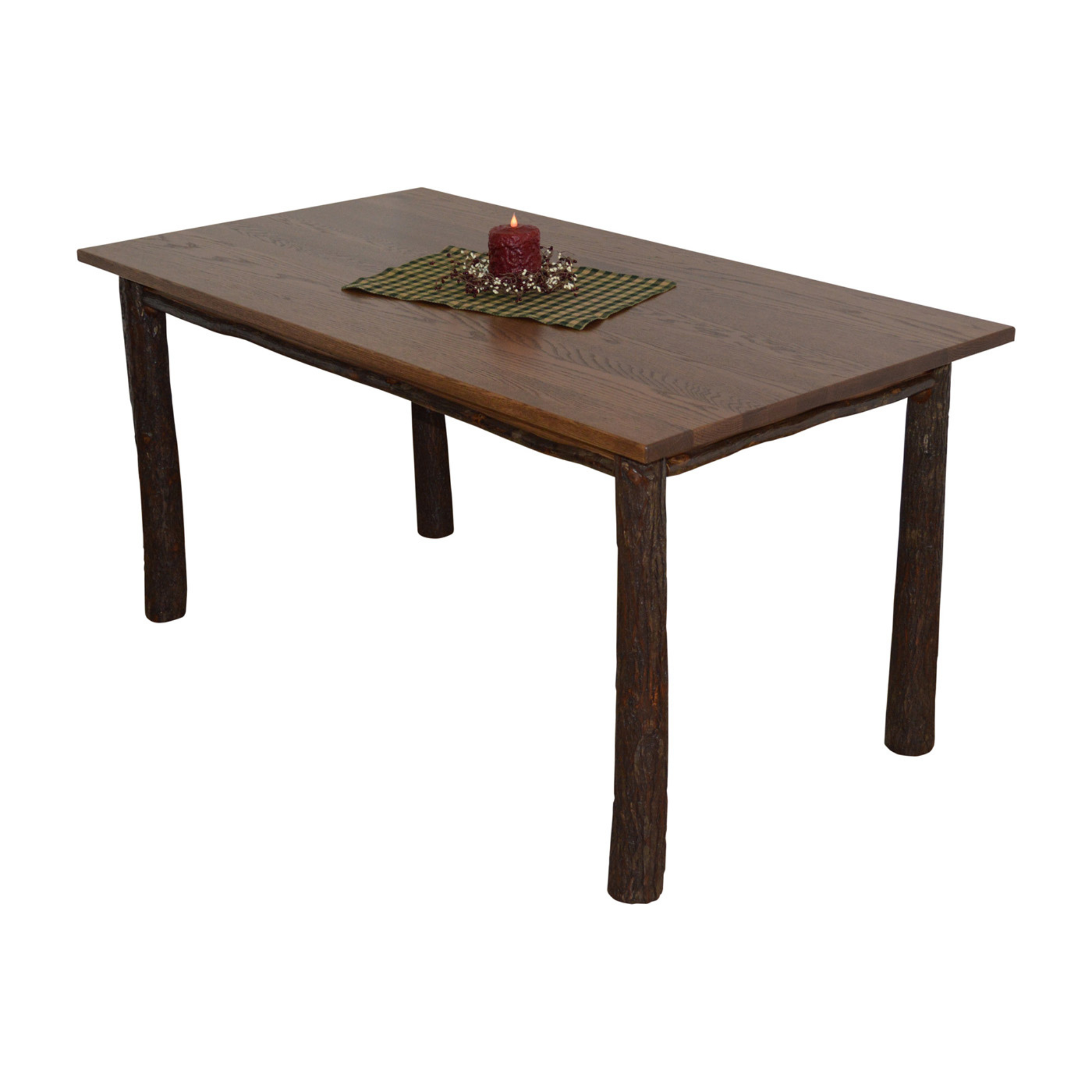 Keystone Amish Co. Hickory Rustic Wood Dining Table