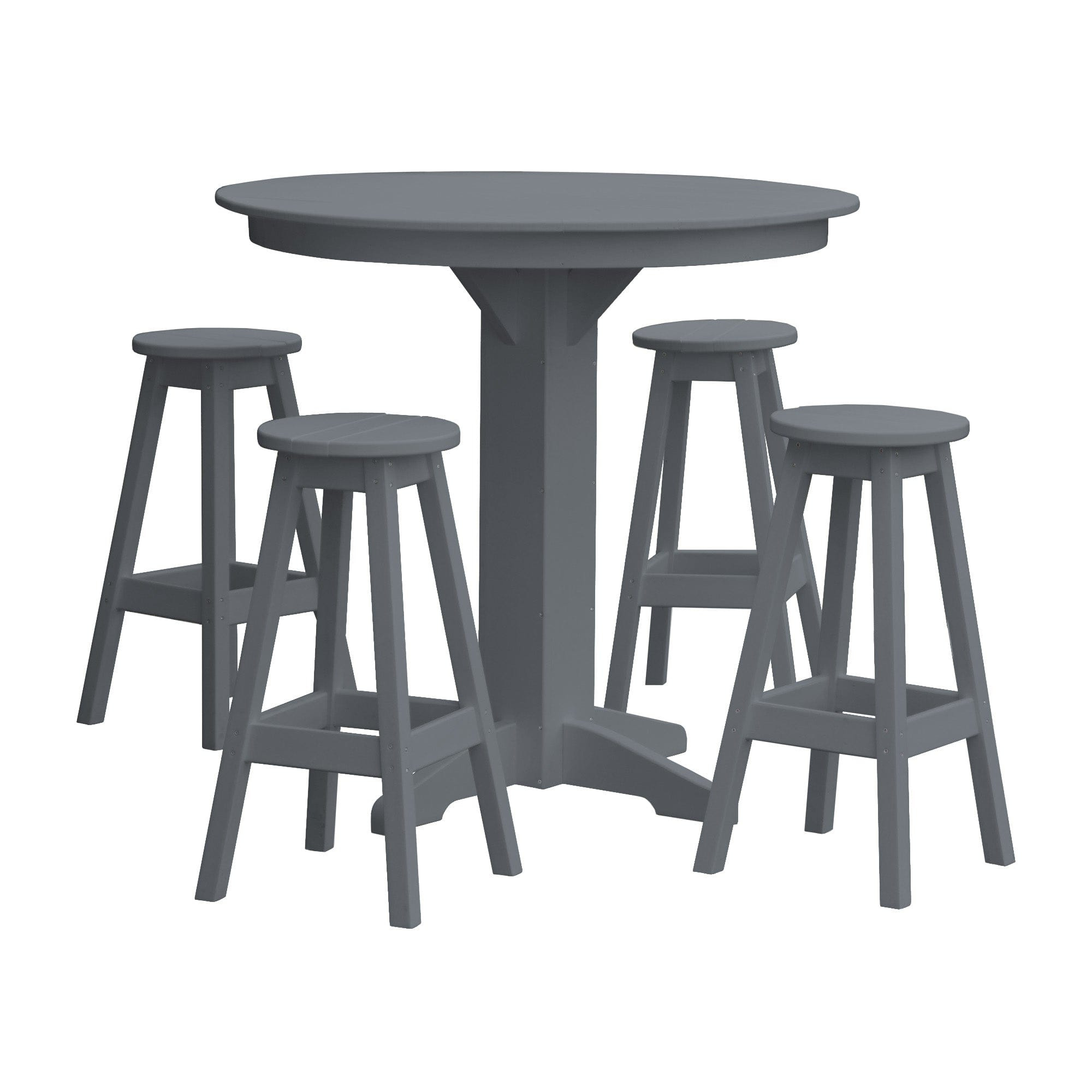 Keystone Amish Co. Poly Composite Sierra 5-Piece Bar Set with Round Table