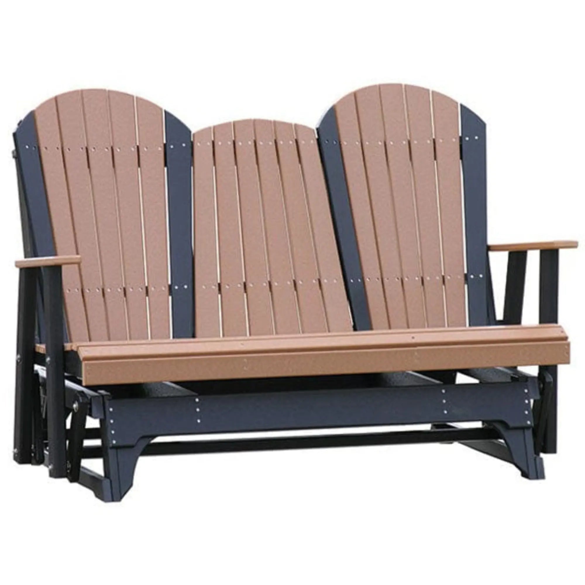 LuxCraft Adirondack Console 5-Foot Poly Composite Patio Glider