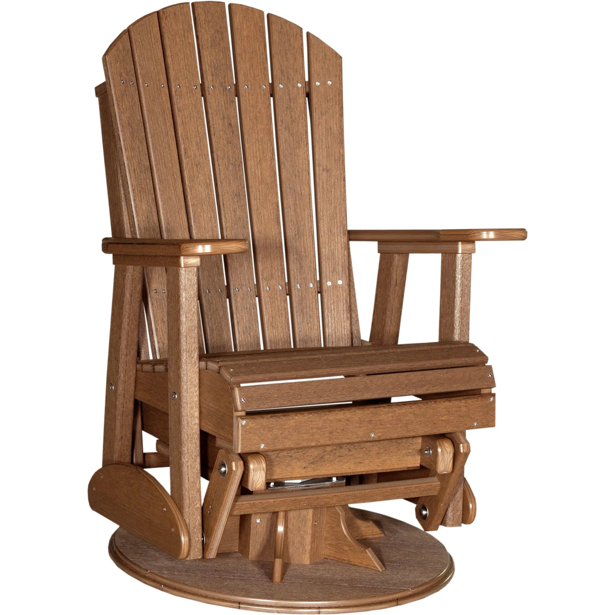LuxCraft Adirondack Poly Composite Swivel Glider Chair