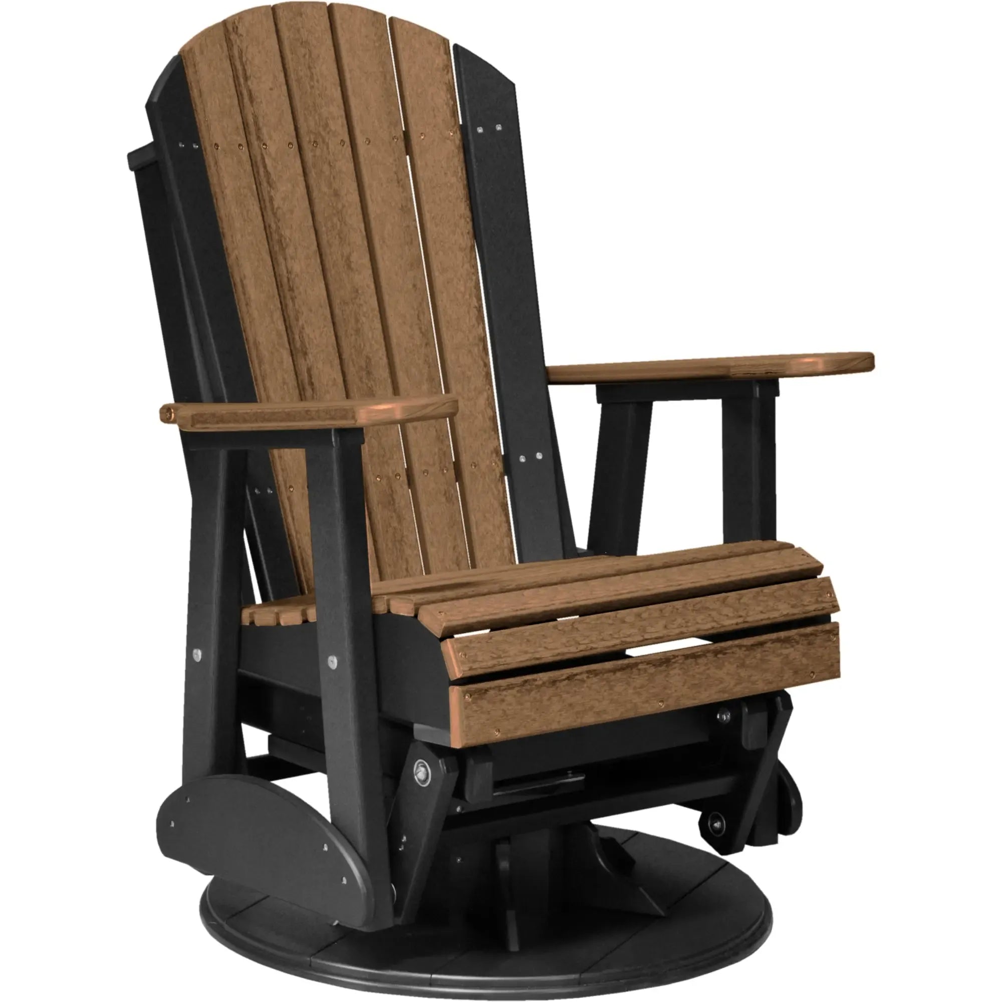 LuxCraft Adirondack Poly Composite Swivel Glider Chair
