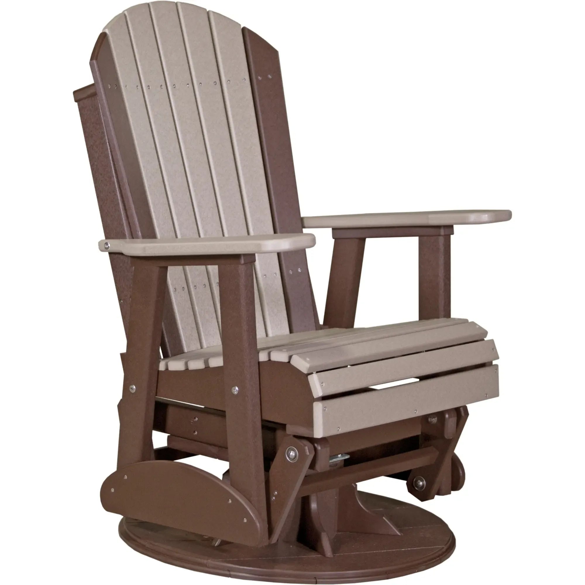 LuxCraft Adirondack Poly Composite Swivel Glider Chair