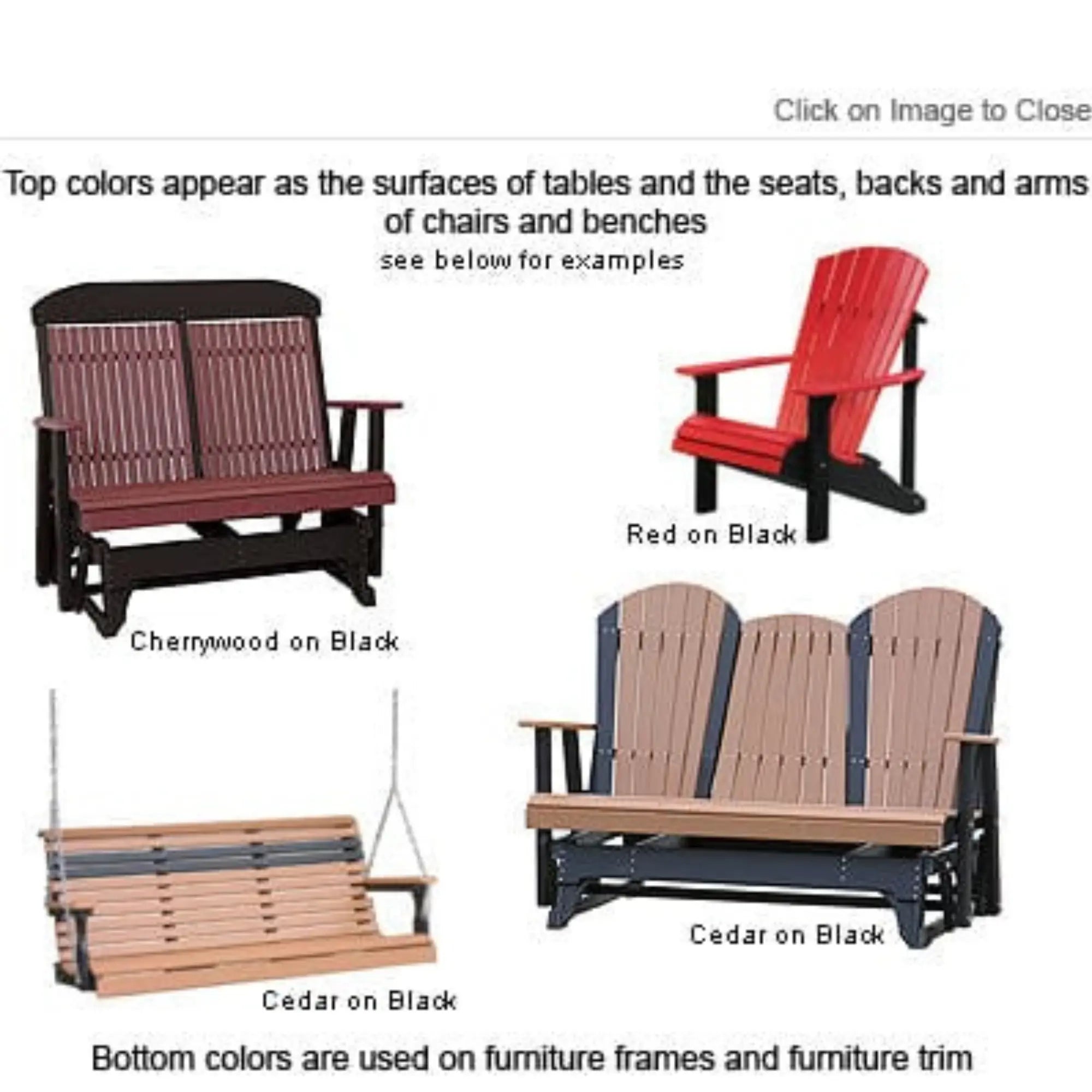 LuxCraft Adirondack Poly Composite Swivel Glider Chair