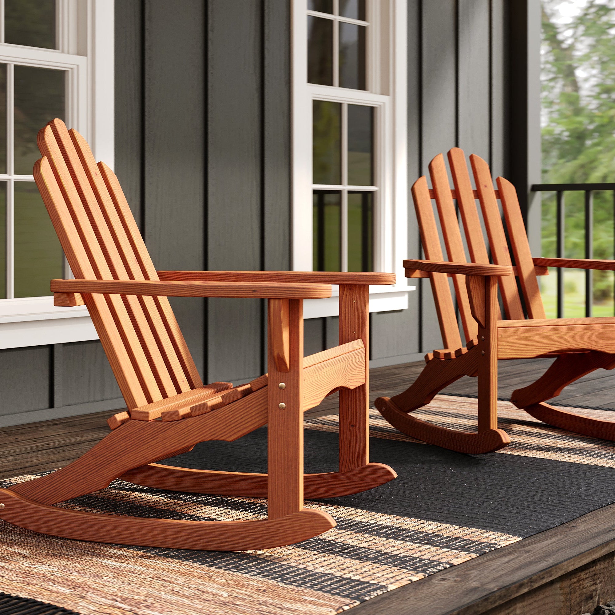 Amish Casual Adirondack Heavy Duty Rocking Chair
