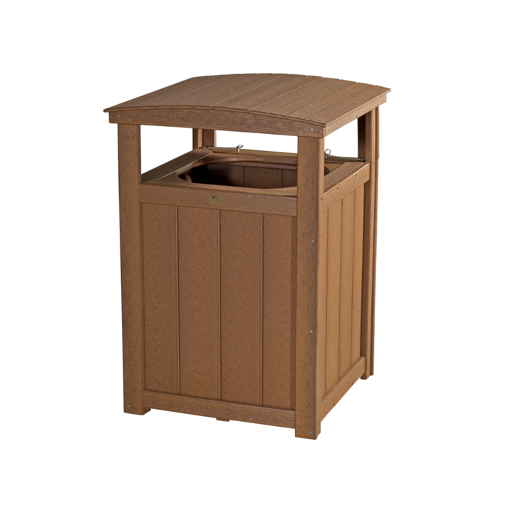 LuxCraft Poly Lumber Outdoor Trash Can