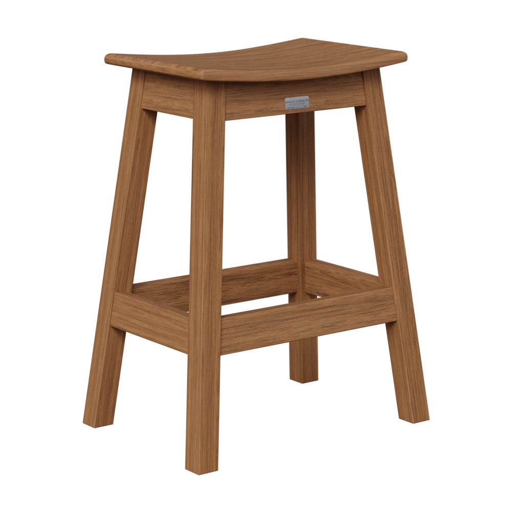 Berlin Gardens Outdoor Saddle Poly Lumber Counter Stool