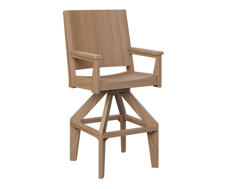 Berlin Gardens Mayhew Outdoor Poly Lumber Chat Extra Tall Swivel Chair