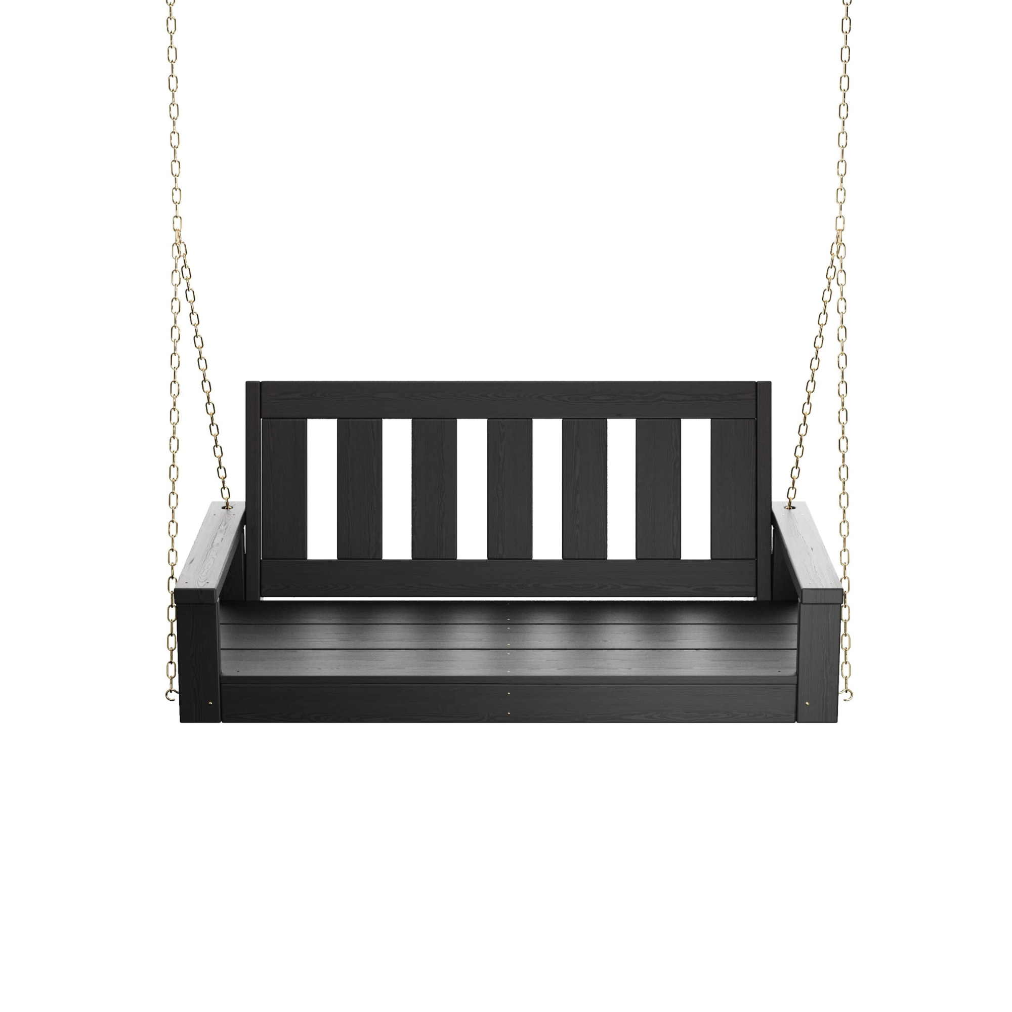 Porchgate Amish Heavy Duty 700 Lb 4-Foot Ardmore Porch Swing - Tricorn Black