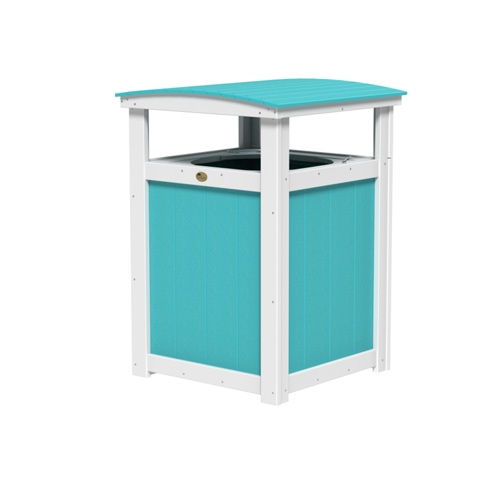 LuxCraft Poly Lumber Outdoor Trash Can