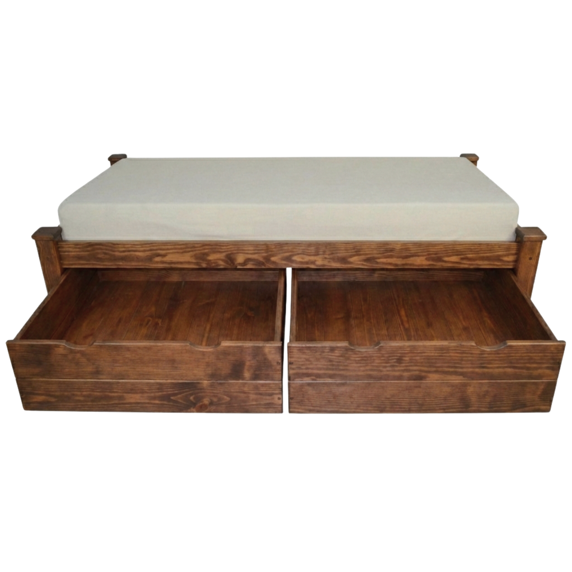 Versaloft Homestead Amish Made Bed Frame with 2-Piece Drawers