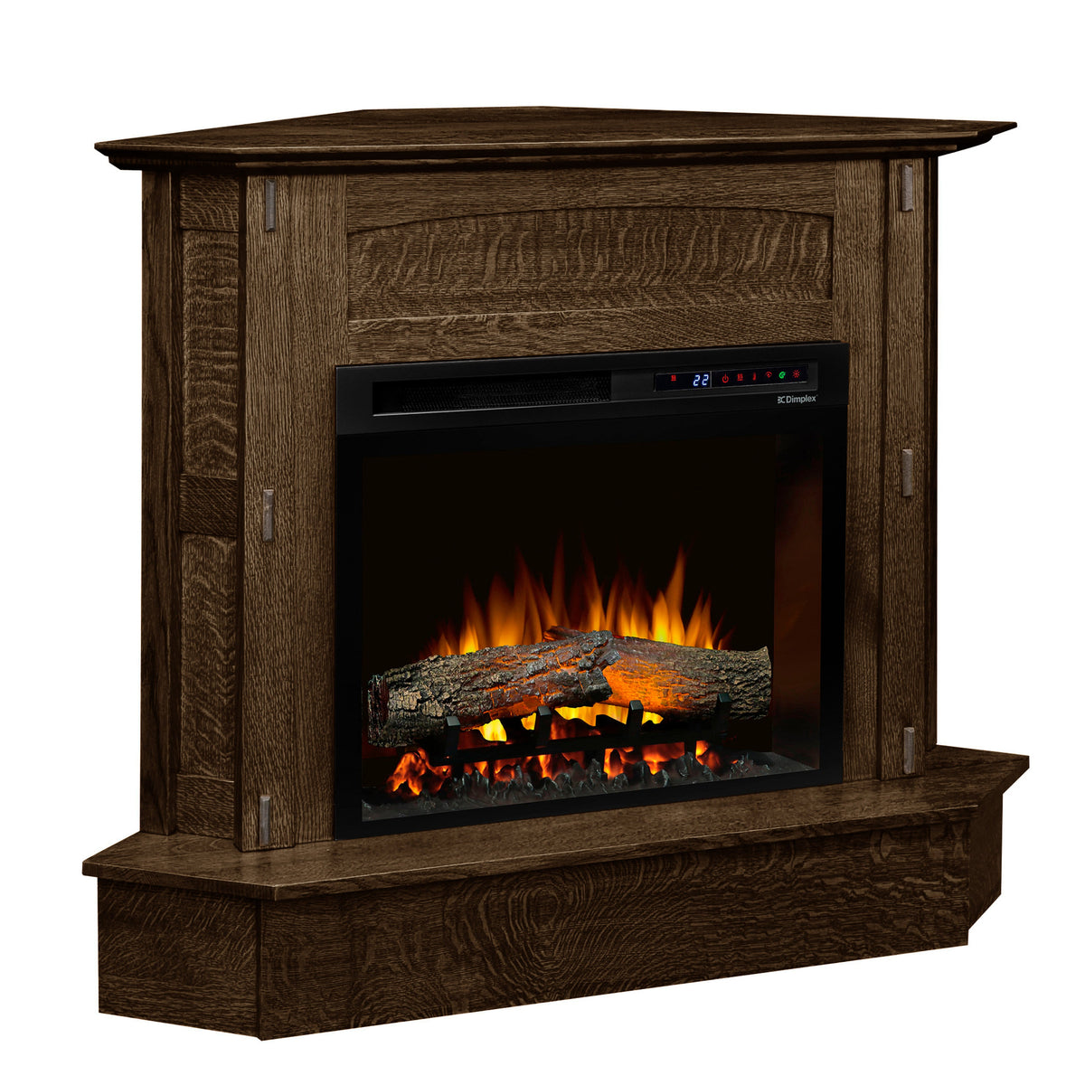 Ashcroft Corner Fireplace in Charwood Stain
