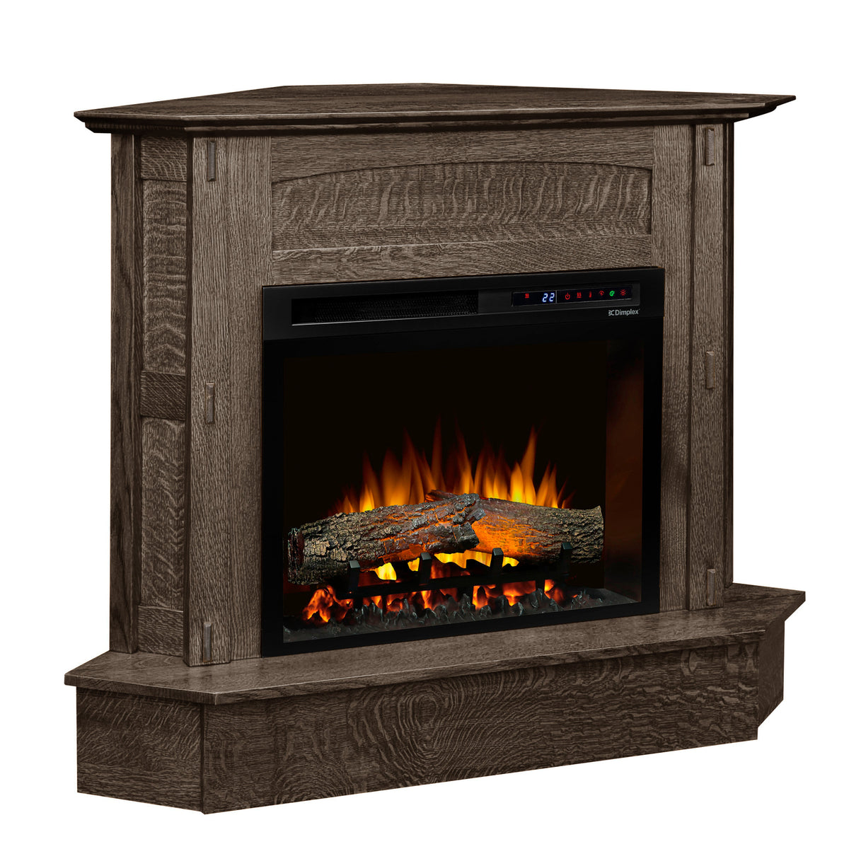 Ashcroft Corner Fireplace in Driftwood Stain