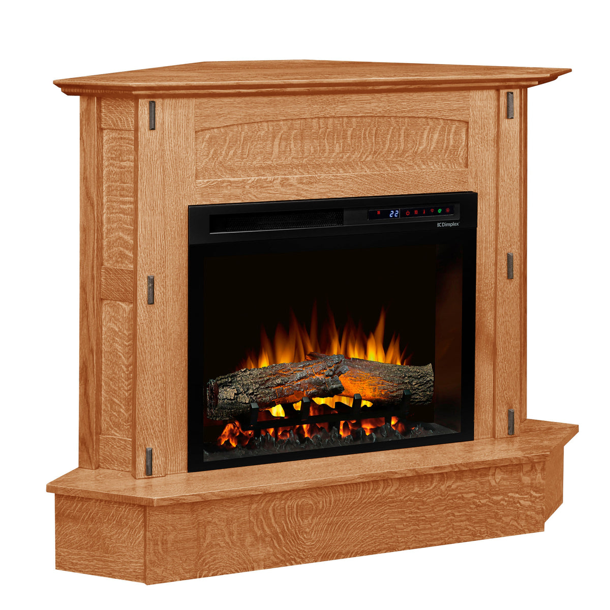 Ashcroft Corner Fireplace in Natural Stain