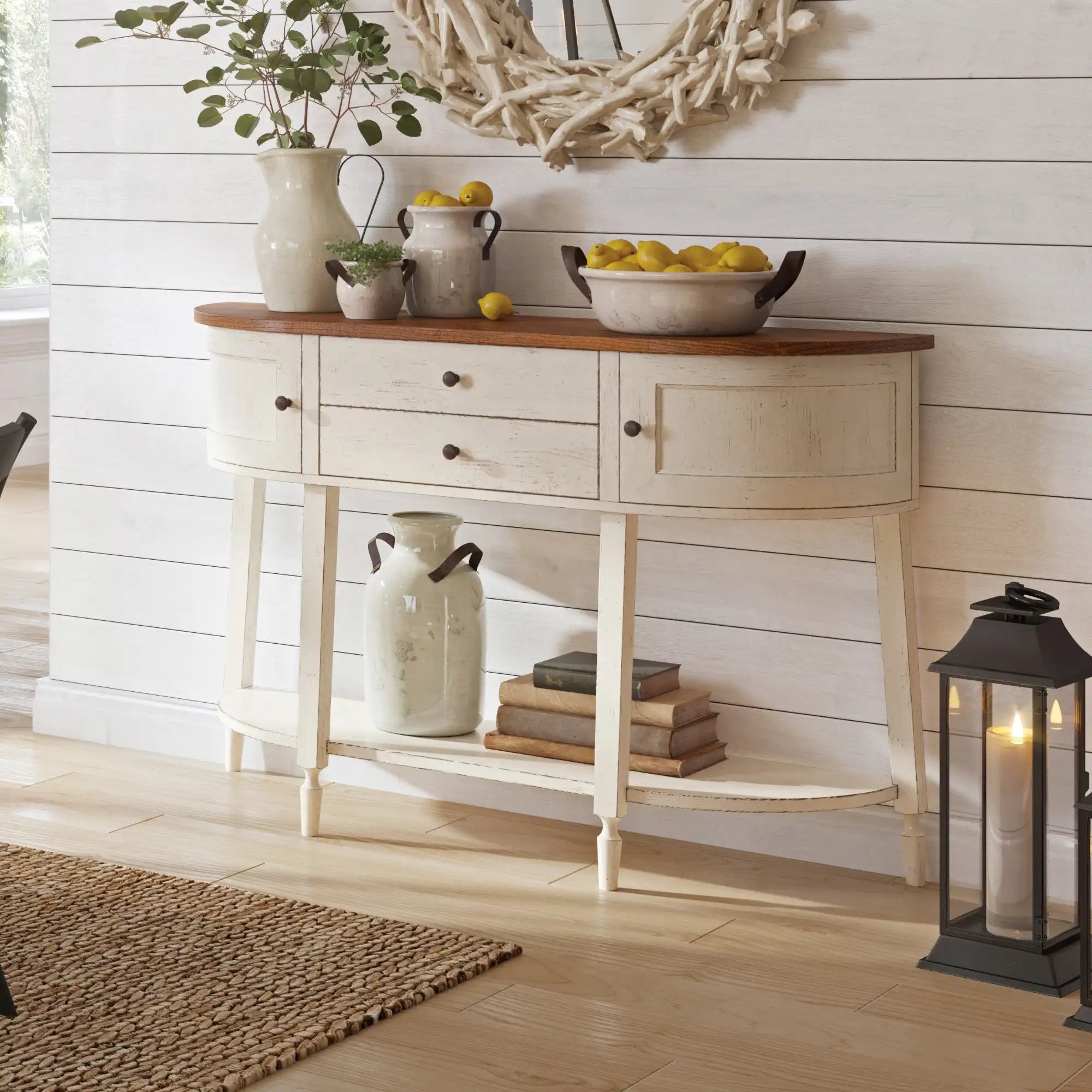 Hoosier Timbercraft Atwood Farmhouse Console Server Table