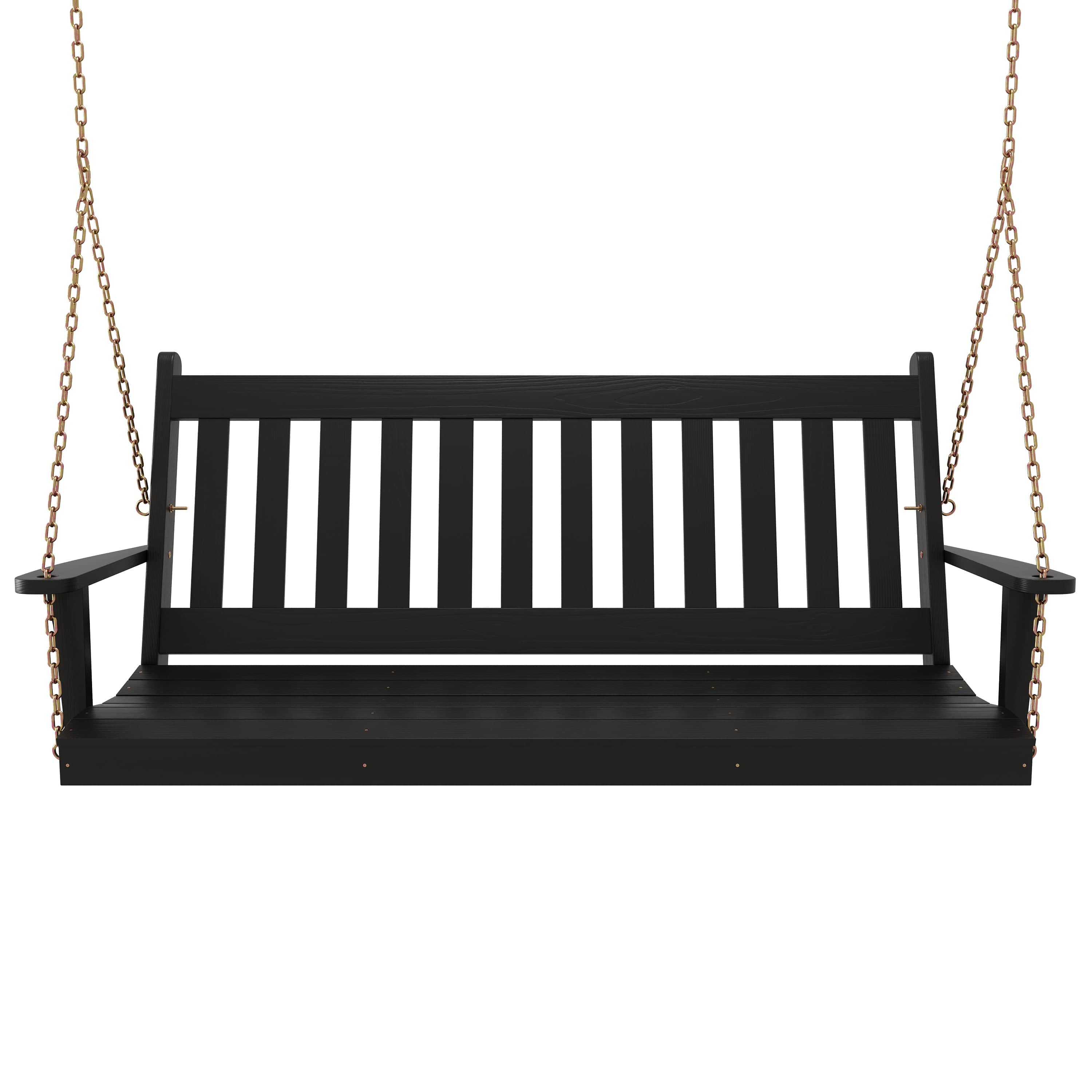 Keystone Amish Co. 5 Foot Franklin Porch Swing, Black