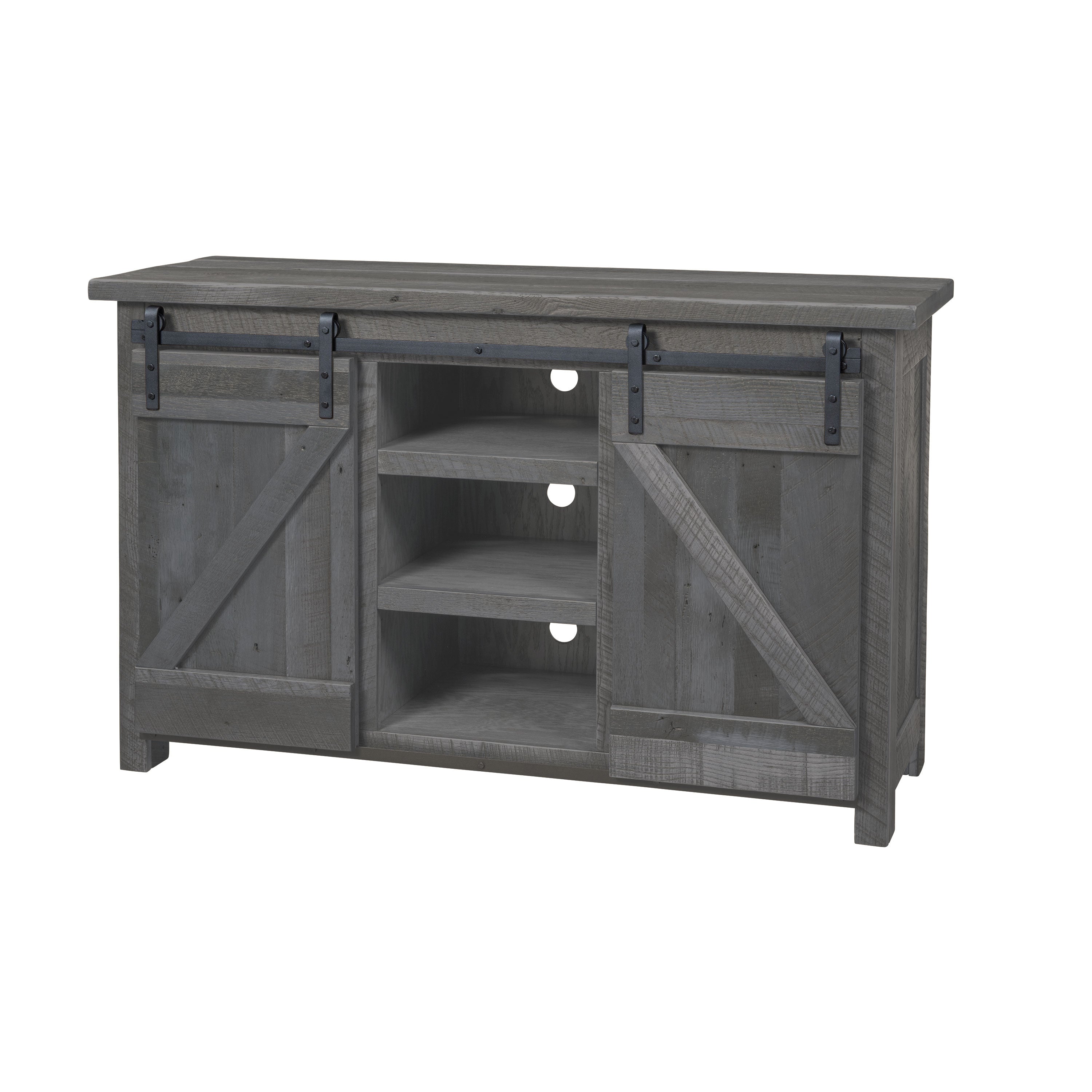 Legacy Estate Roscoe Reclaimed Barnwood Barndoor TV Stand
