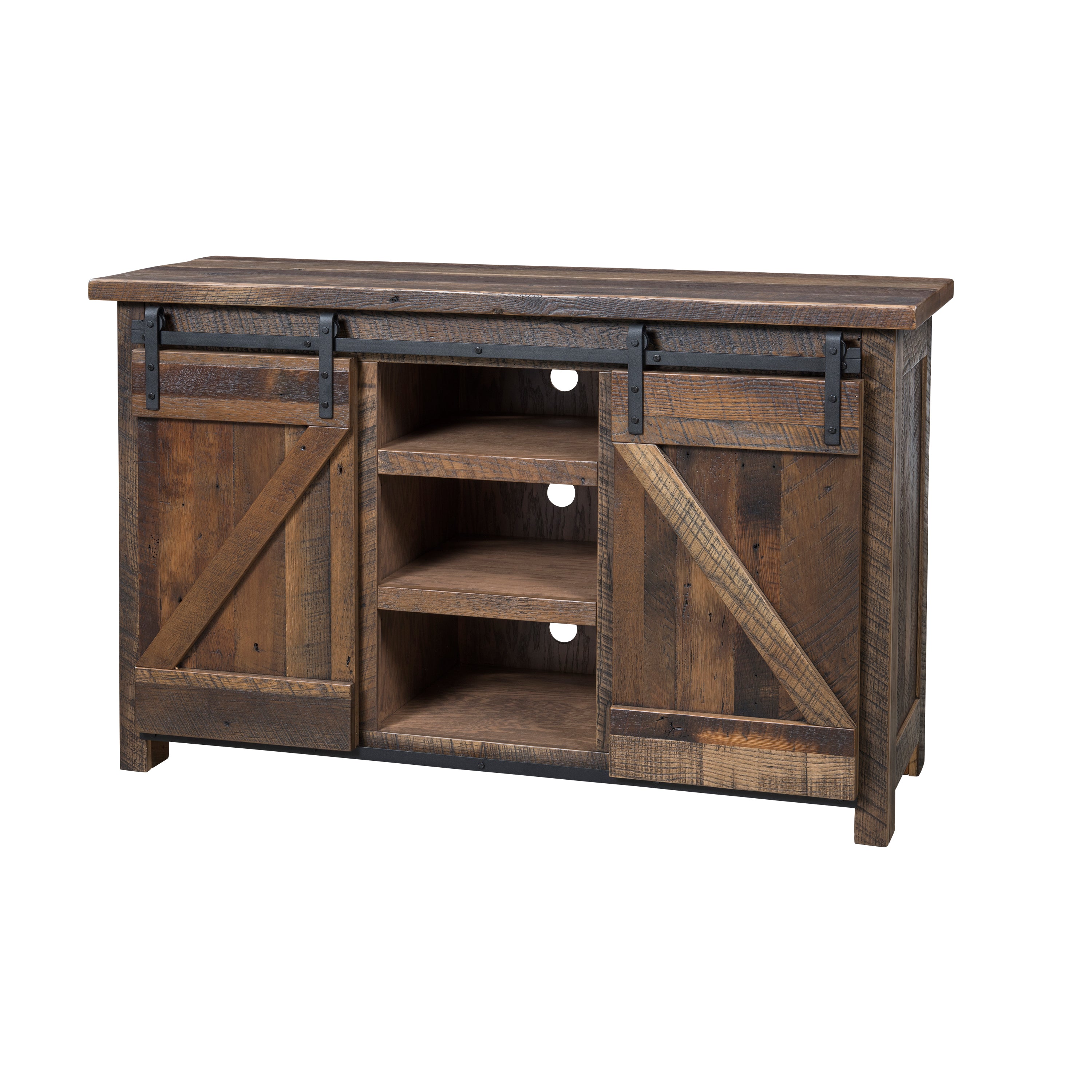Legacy Estate Roscoe Reclaimed Barnwood Barndoor TV Stand