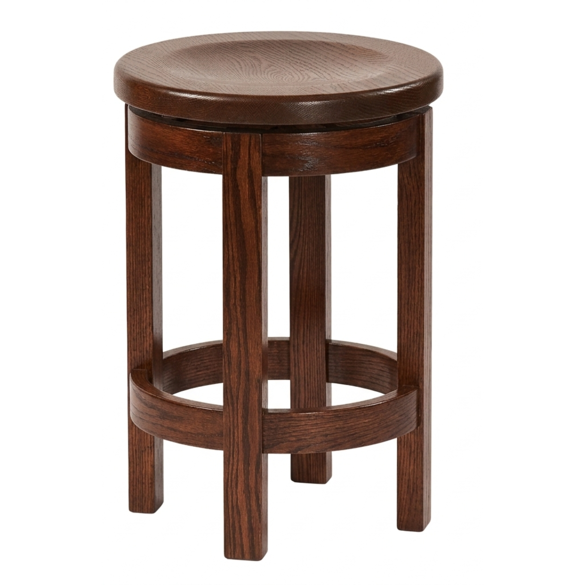 Hoosier Timbercraft Wayne Backless Maple Barstool