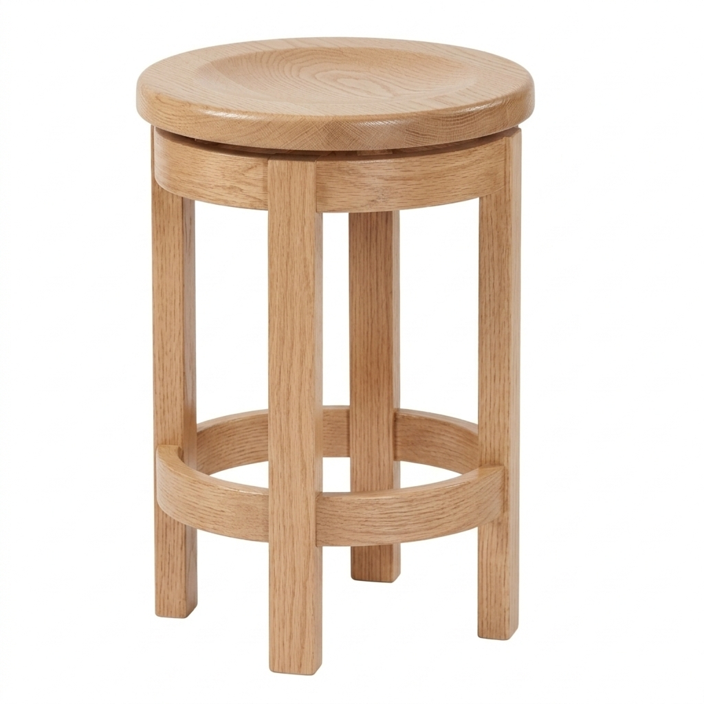 Hoosier Timbercraft Wayne Backless Maple Barstool
