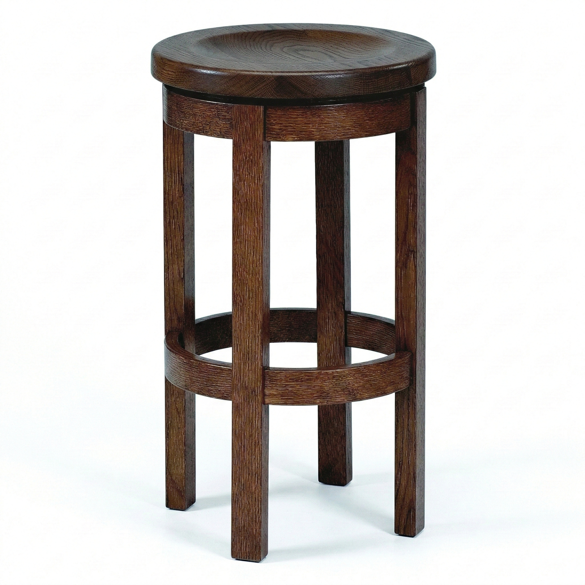Hoosier Timbercraft Wayne Backless Maple Barstool