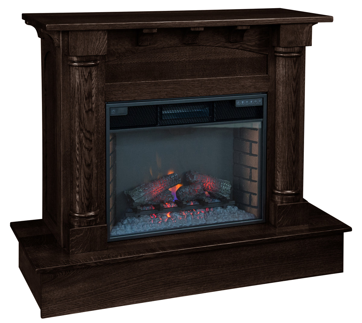 Barrett Fireplace in Onyx Stain