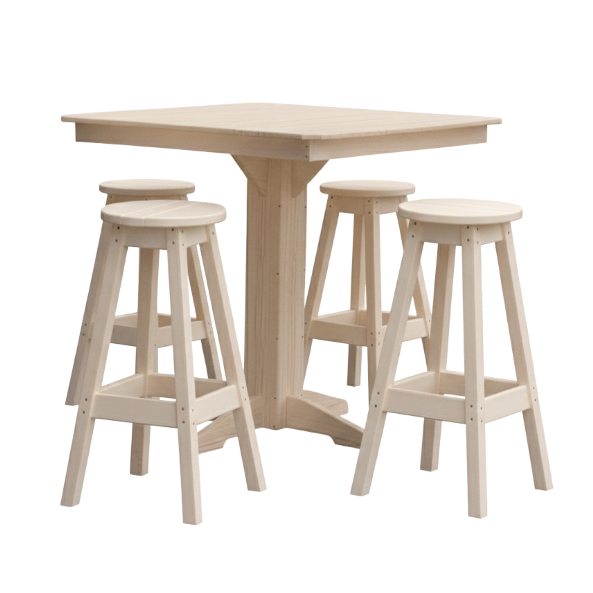 Keystone Amish Co. Sierra 5-Piece Poly Bar Stool Dining Set