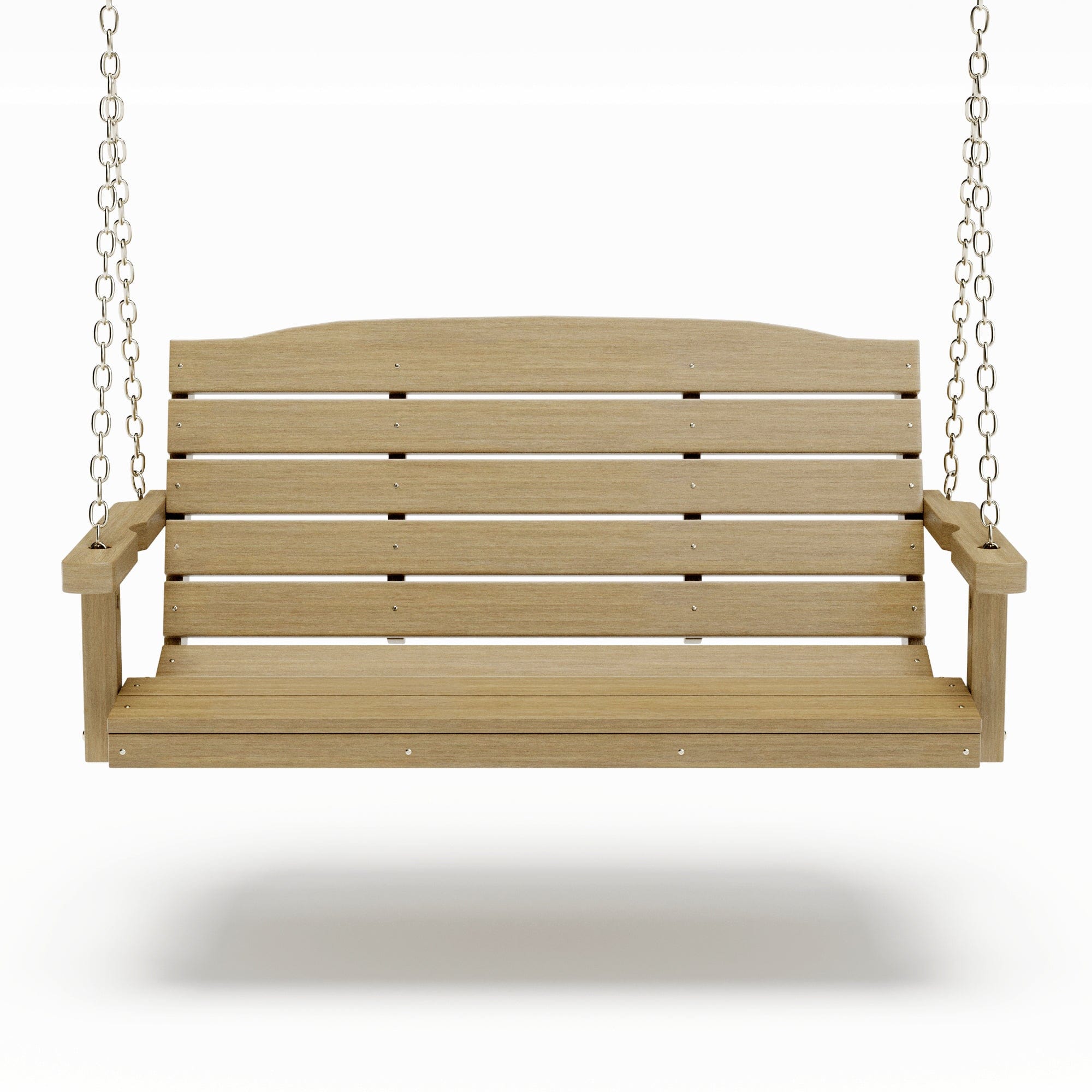 SimplyPoly 4 Foot Amish Made Classic Recycled Plastic Porch Swing, Black