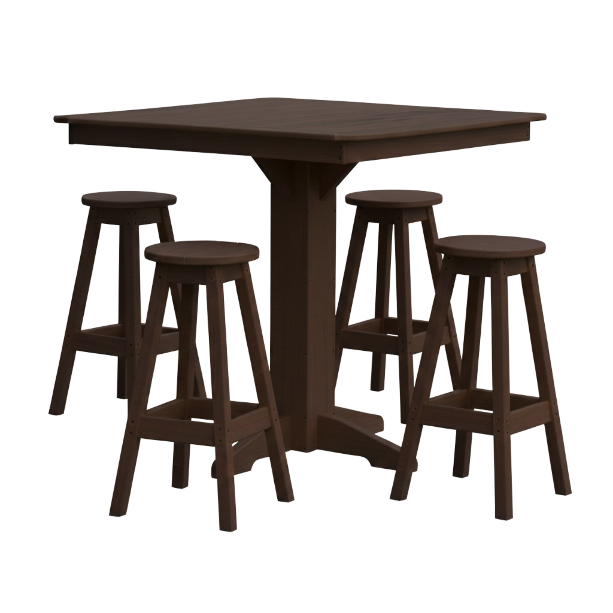 Keystone Amish Co. Sierra 5-Piece Poly Bar Stool Dining Set