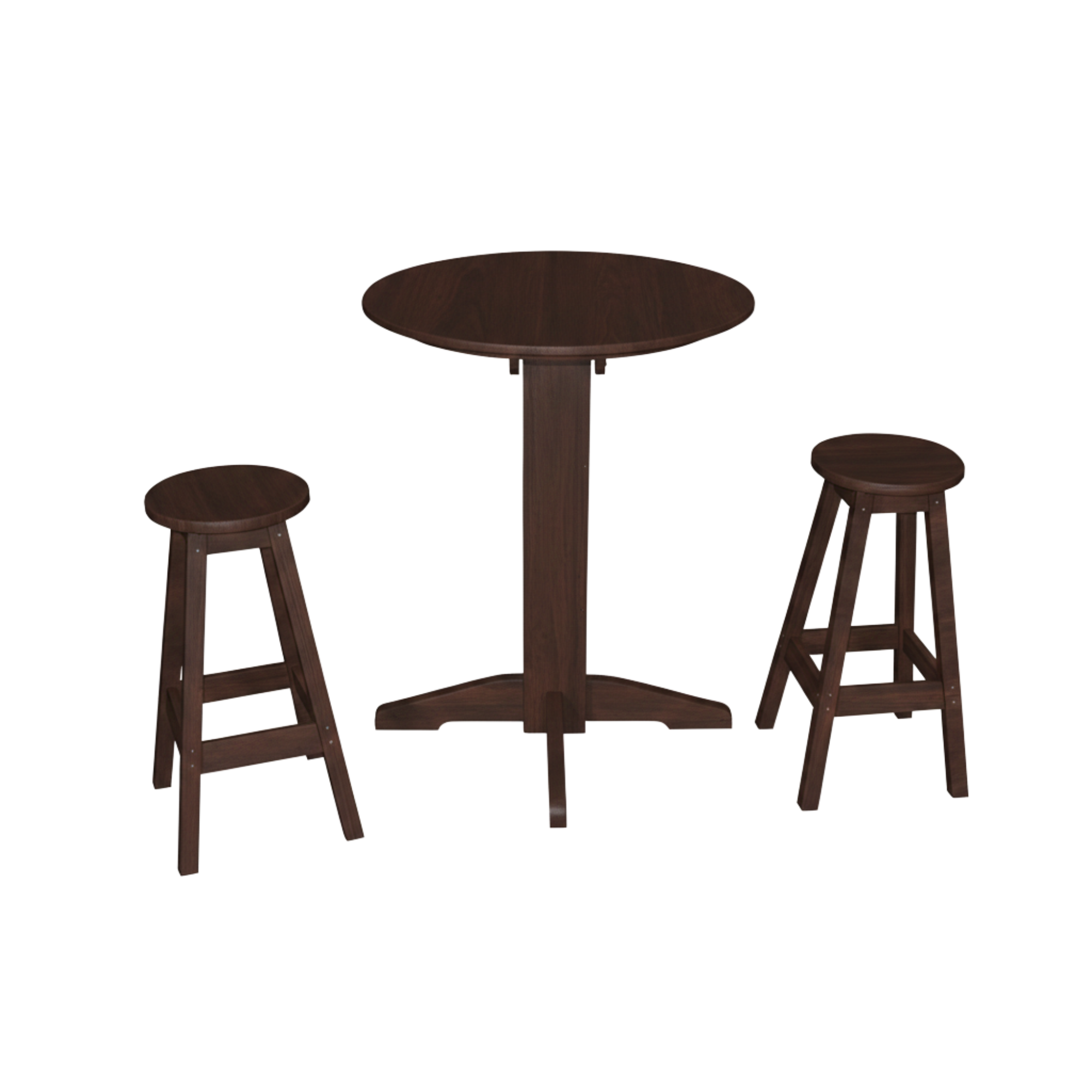 Keystone Amish Co. Sierra 2 Person Poly Round Bar Dining Set