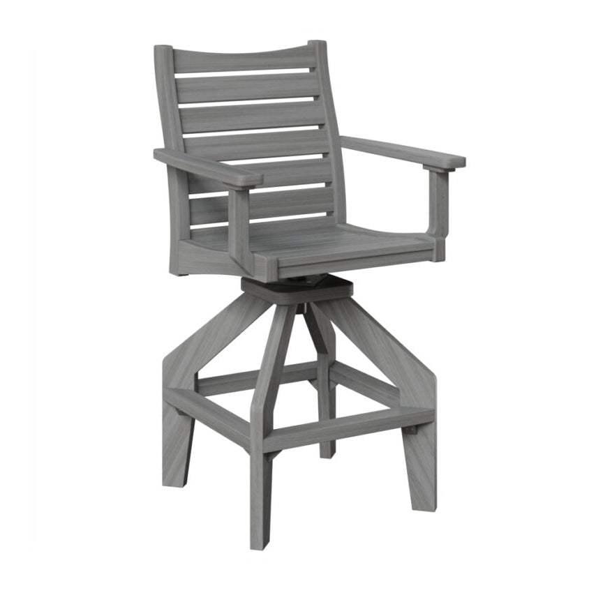 Berlin Gardens Bristol Outdoor Poly Lumber Swivel Bar Chair
