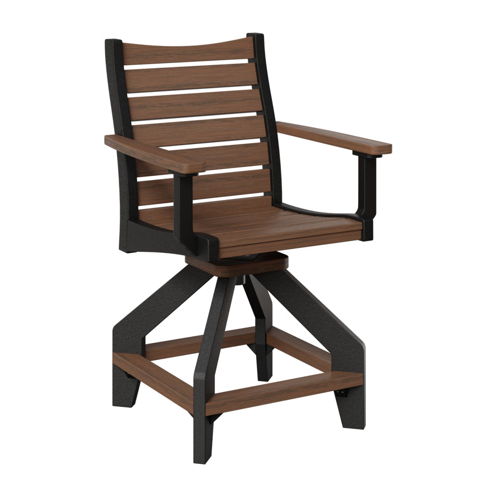 Berlin Gardens Bristol Outdoor Poly Lumber Swivel Counter Chair