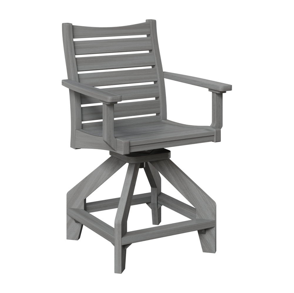 Berlin Gardens Bristol Outdoor Poly Lumber Swivel Counter Chair