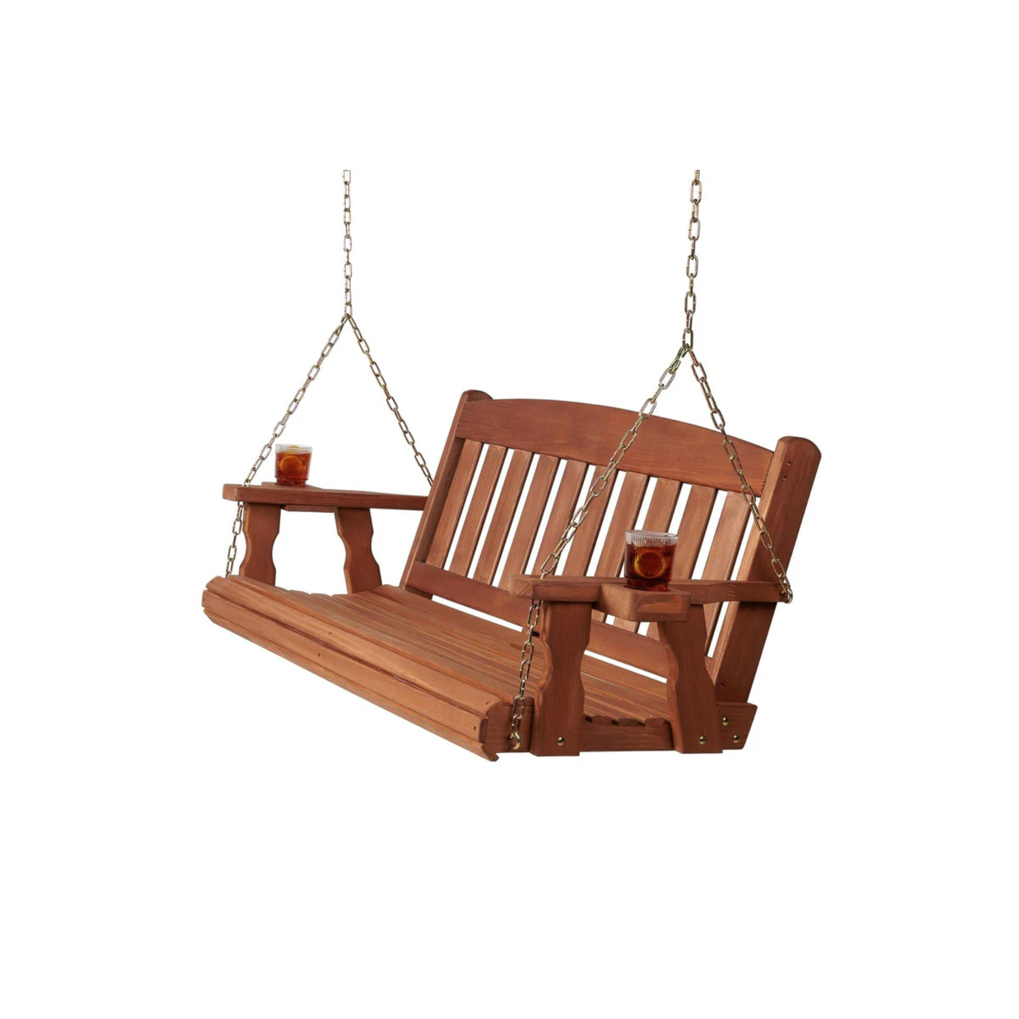 Amish Casual 4 Foot Cedar Stain Mission Porch Swing