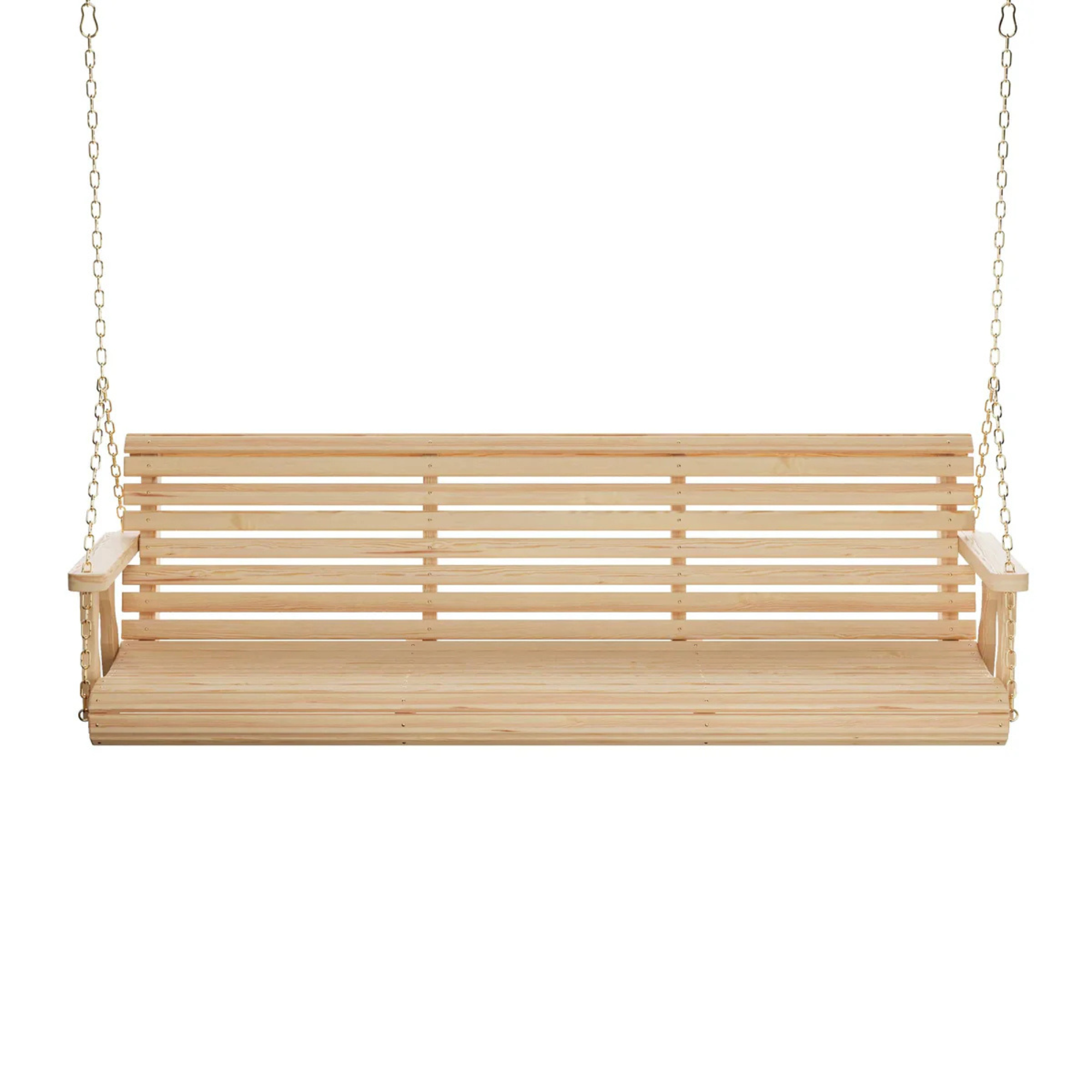 Amish Casual 6 Foot Unfinished Roll Back Porch Swing with Clearcoat