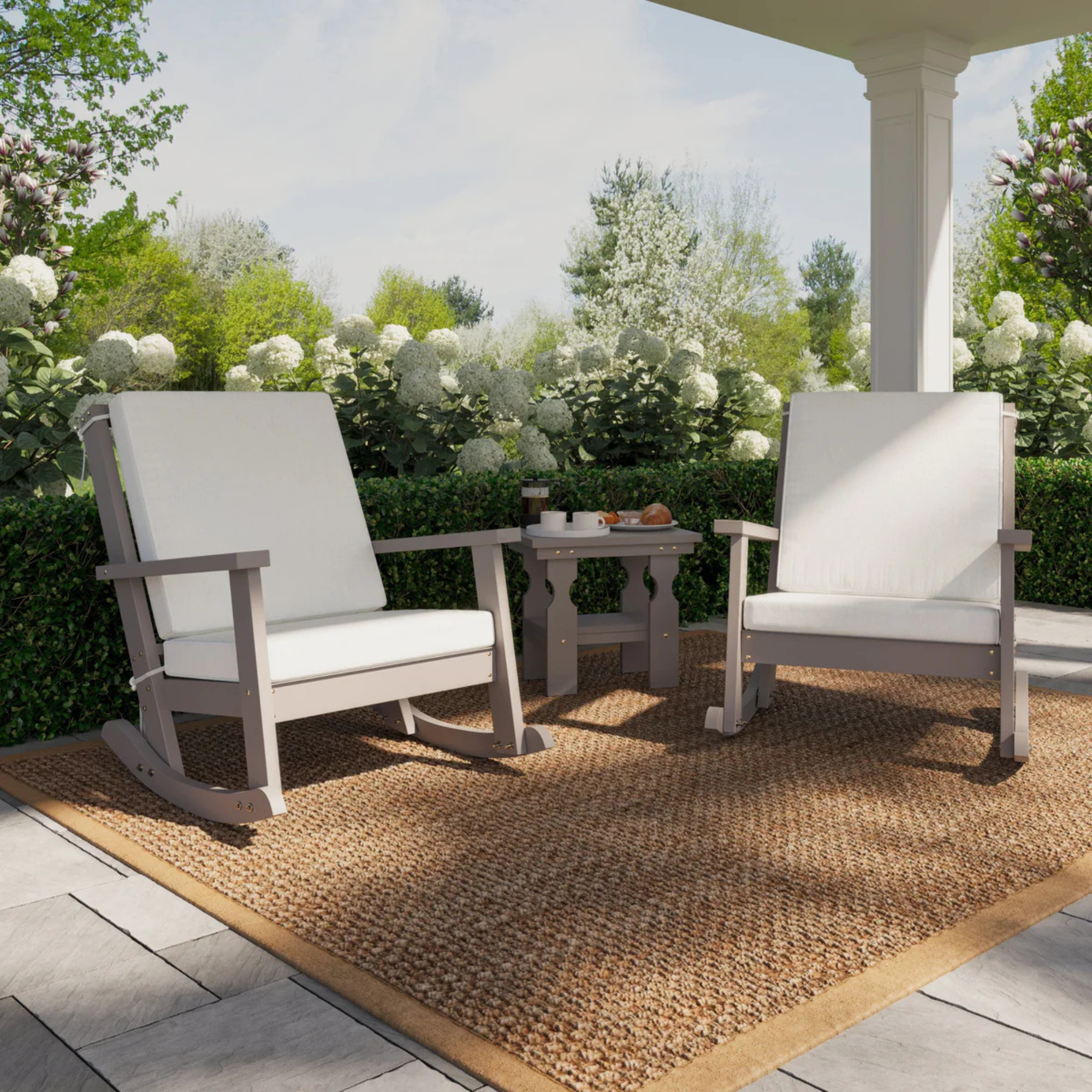 Amish Casual Deep Seated Rocking Chair with Cushion