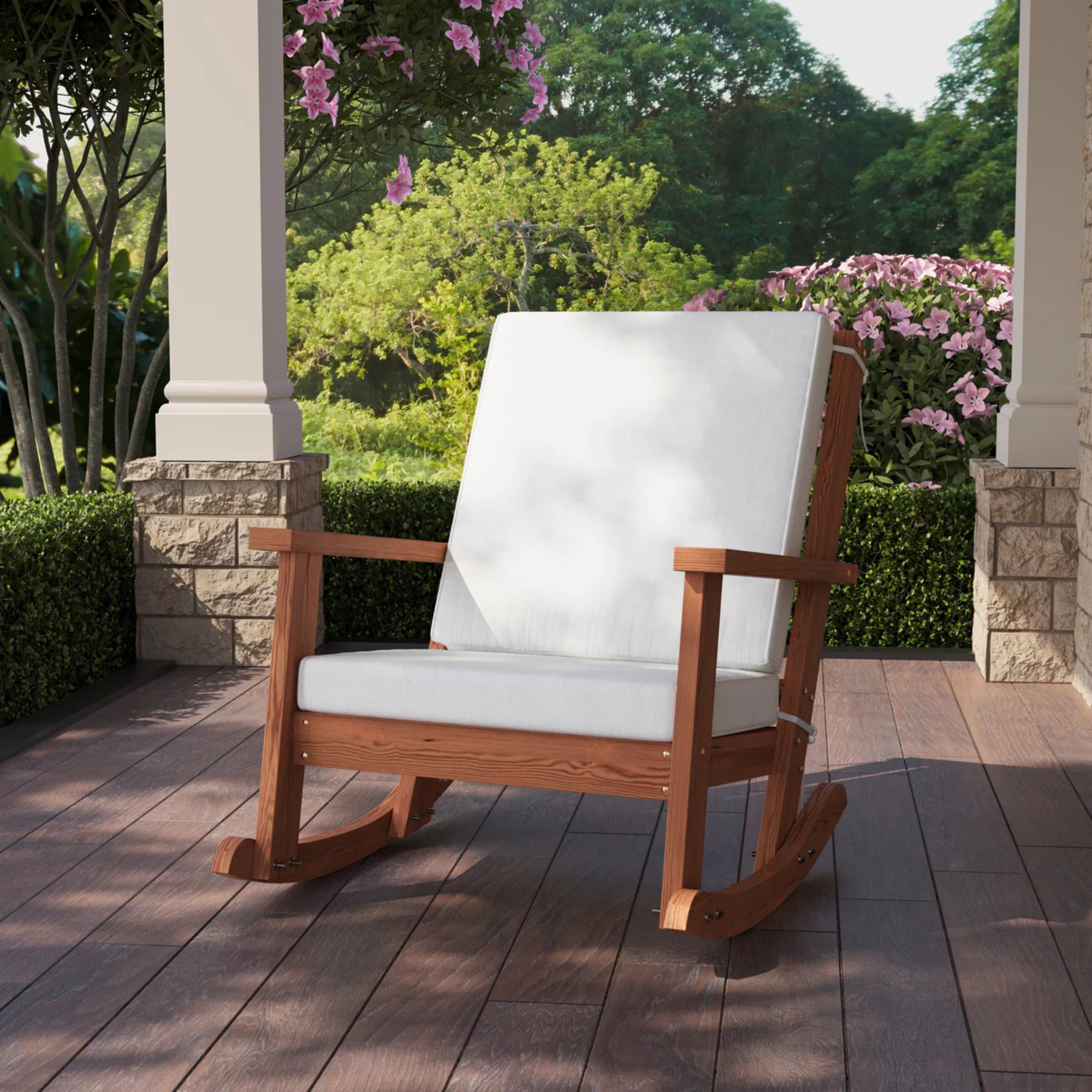 Amish Casual Deep Seated Rocking Chair with Cushion