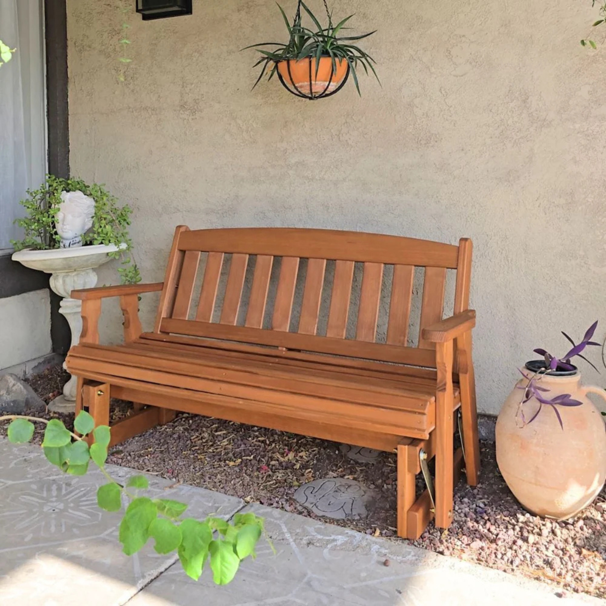 Amish Casual Mission Wood Porch Glider