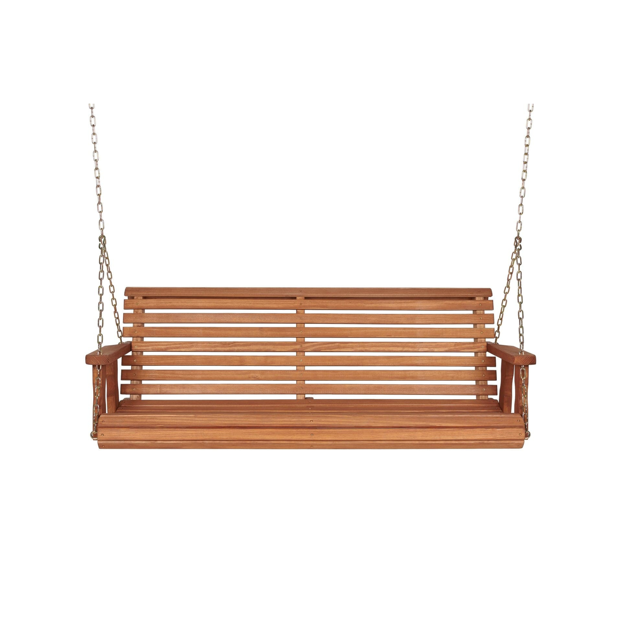 Amish Casual 5 Foot Roll Back Porch Swing in Cedar with Clearcoat