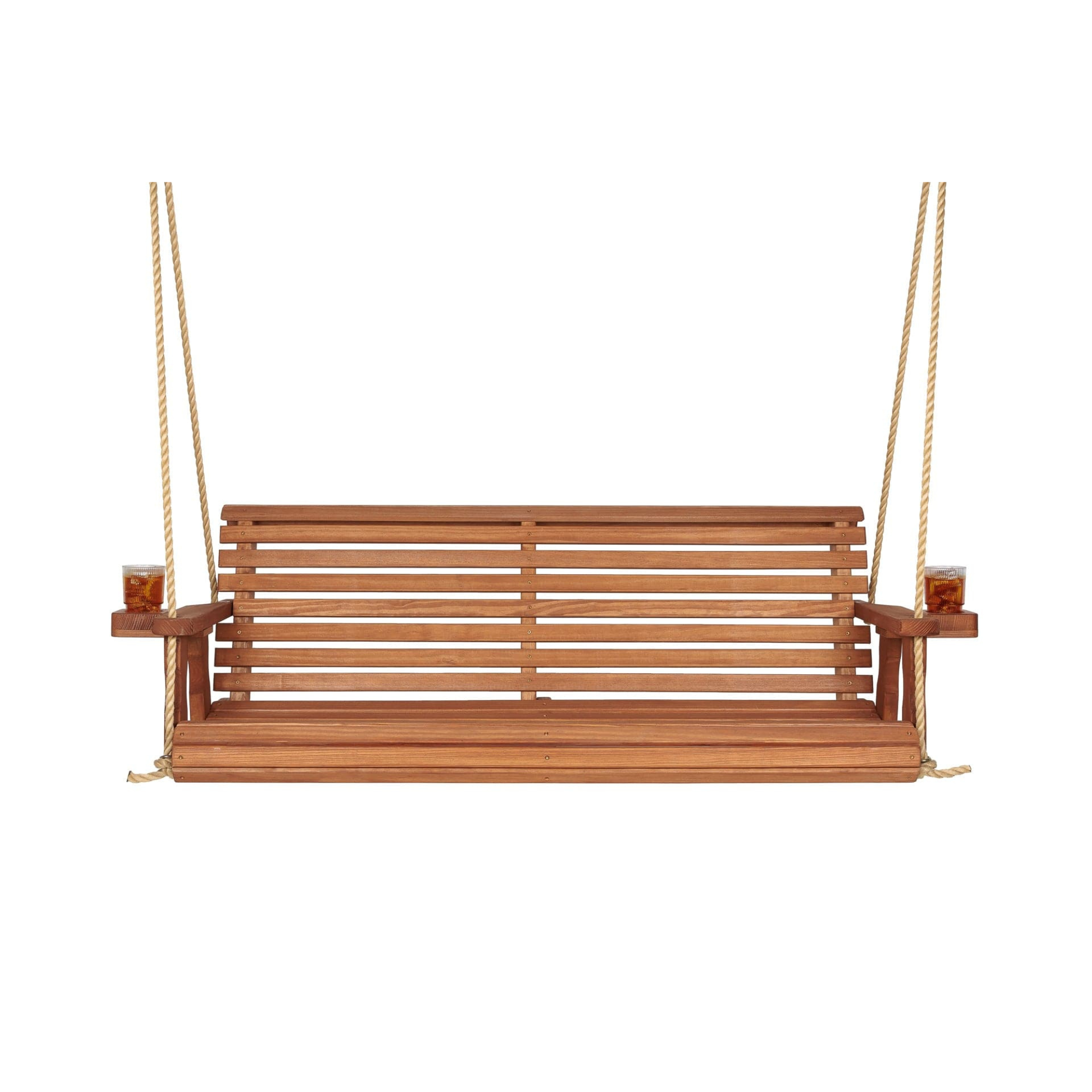 Amish Casual 5 Foot Roll Back Porch Swing in Cedar Stain
