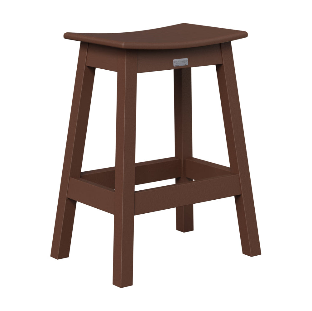 Berlin Gardens Outdoor Saddle Poly Lumber Counter Stool