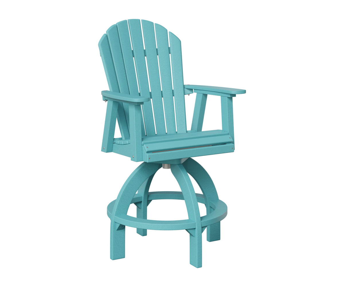 Berlin Gardens Comfo Outdoor Poly Lumber Back Swivel Bar Height Chair