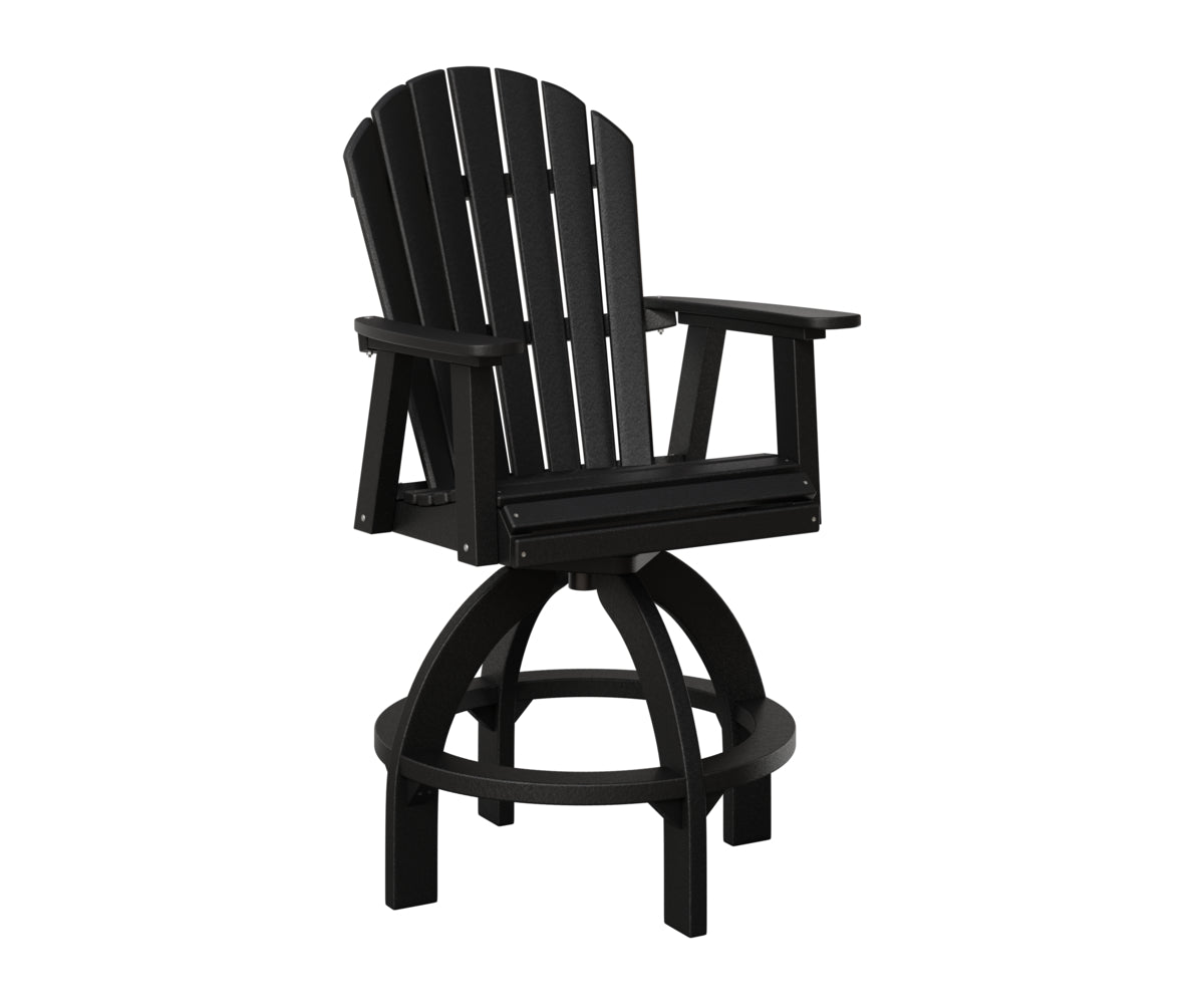 Berlin Gardens Comfo Outdoor Poly Lumber Back Swivel Bar Height Chair