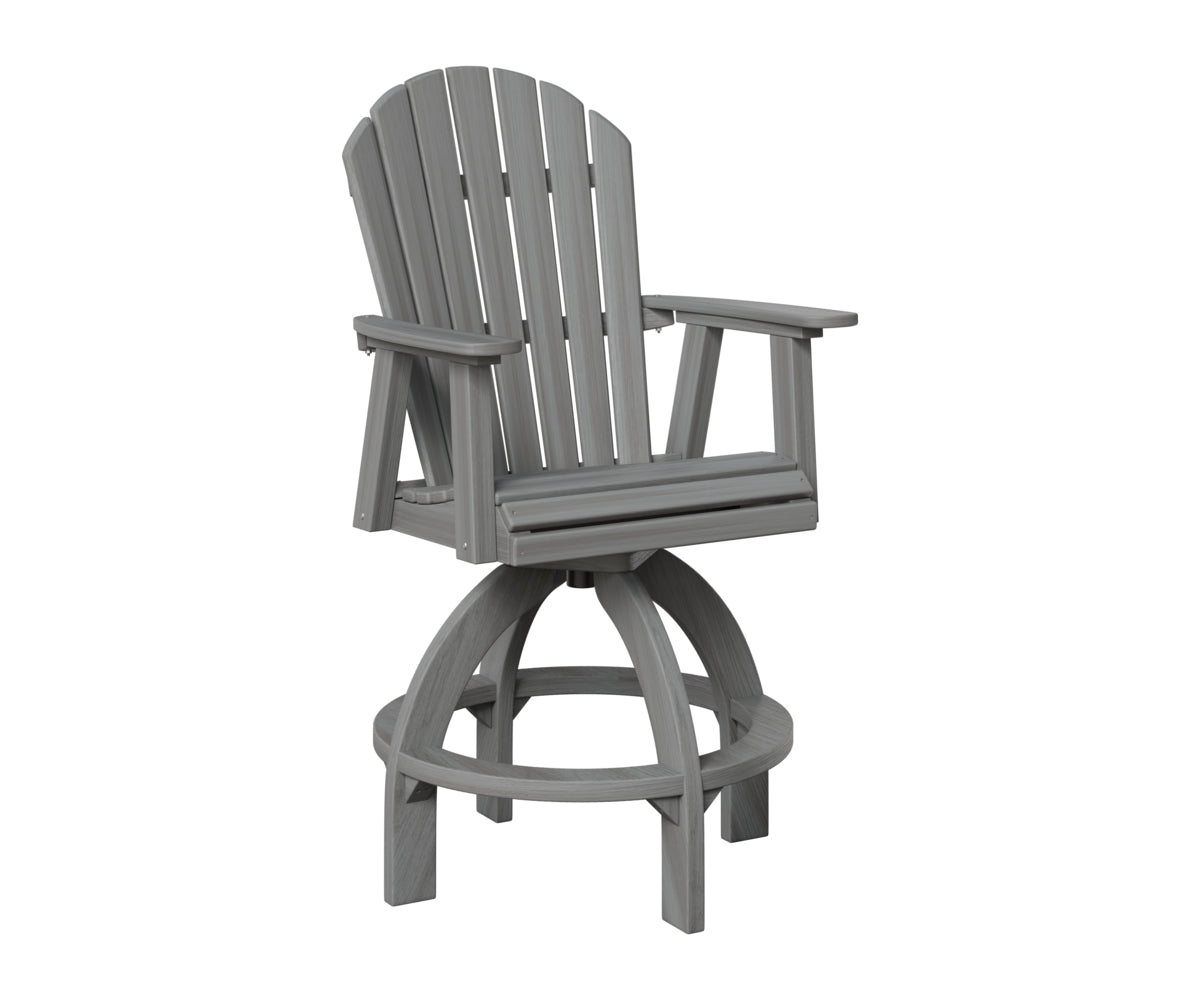 Berlin Gardens Comfo Outdoor Poly Lumber Back Swivel Bar Height Chair