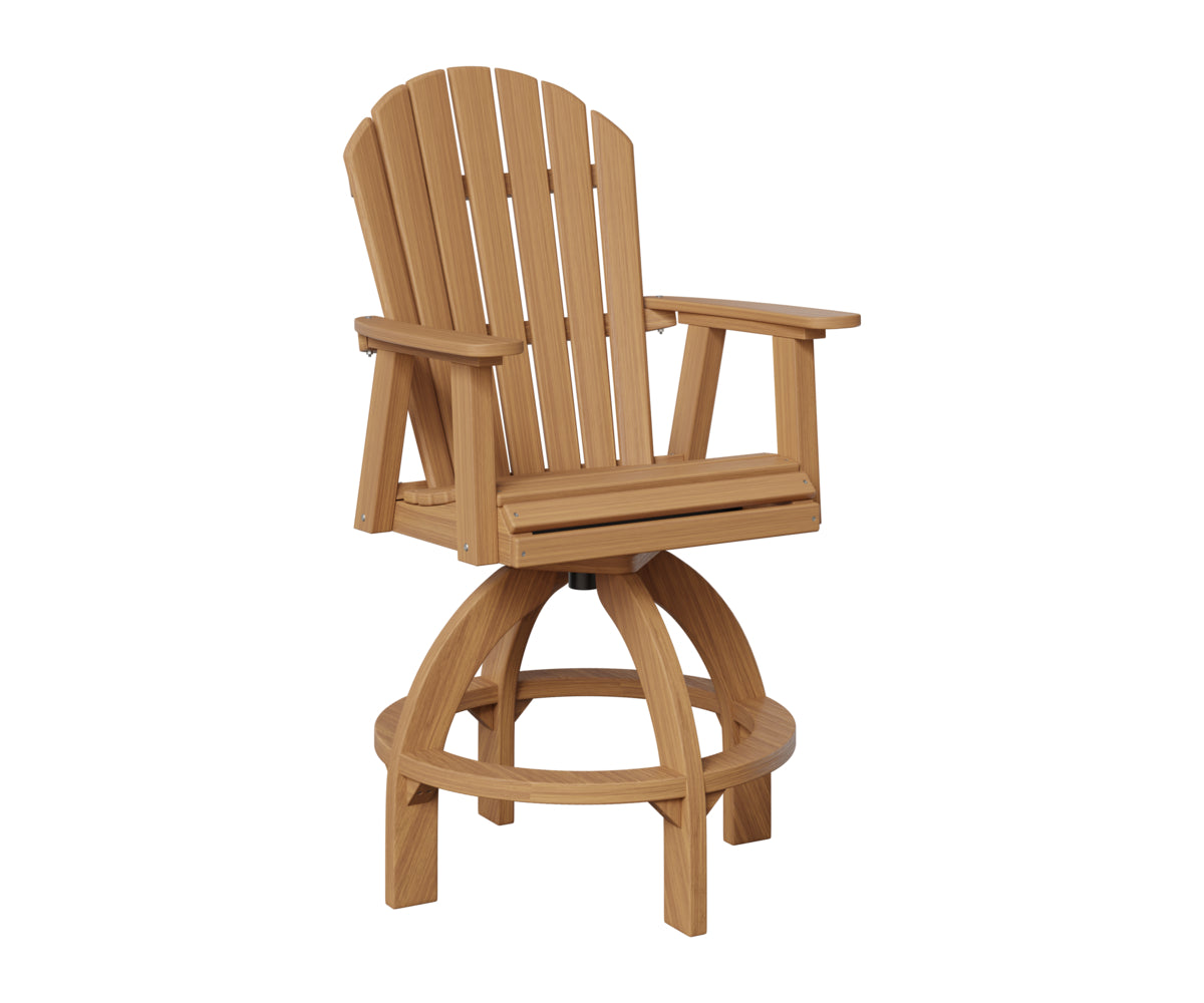 Berlin Gardens Comfo Outdoor Poly Lumber Back Swivel Bar Height Chair