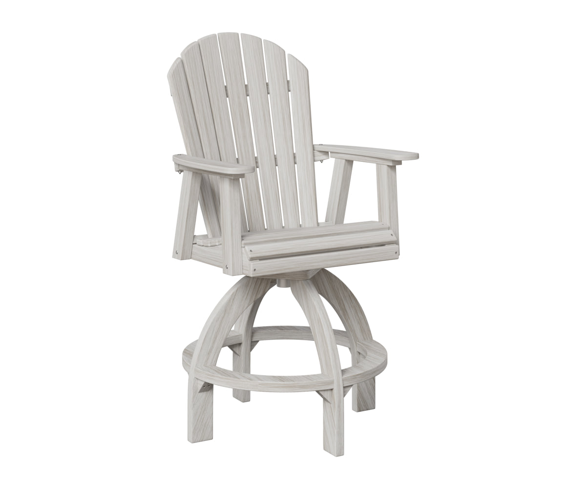 Berlin Gardens Comfo Outdoor Poly Lumber Back Swivel Bar Height Chair